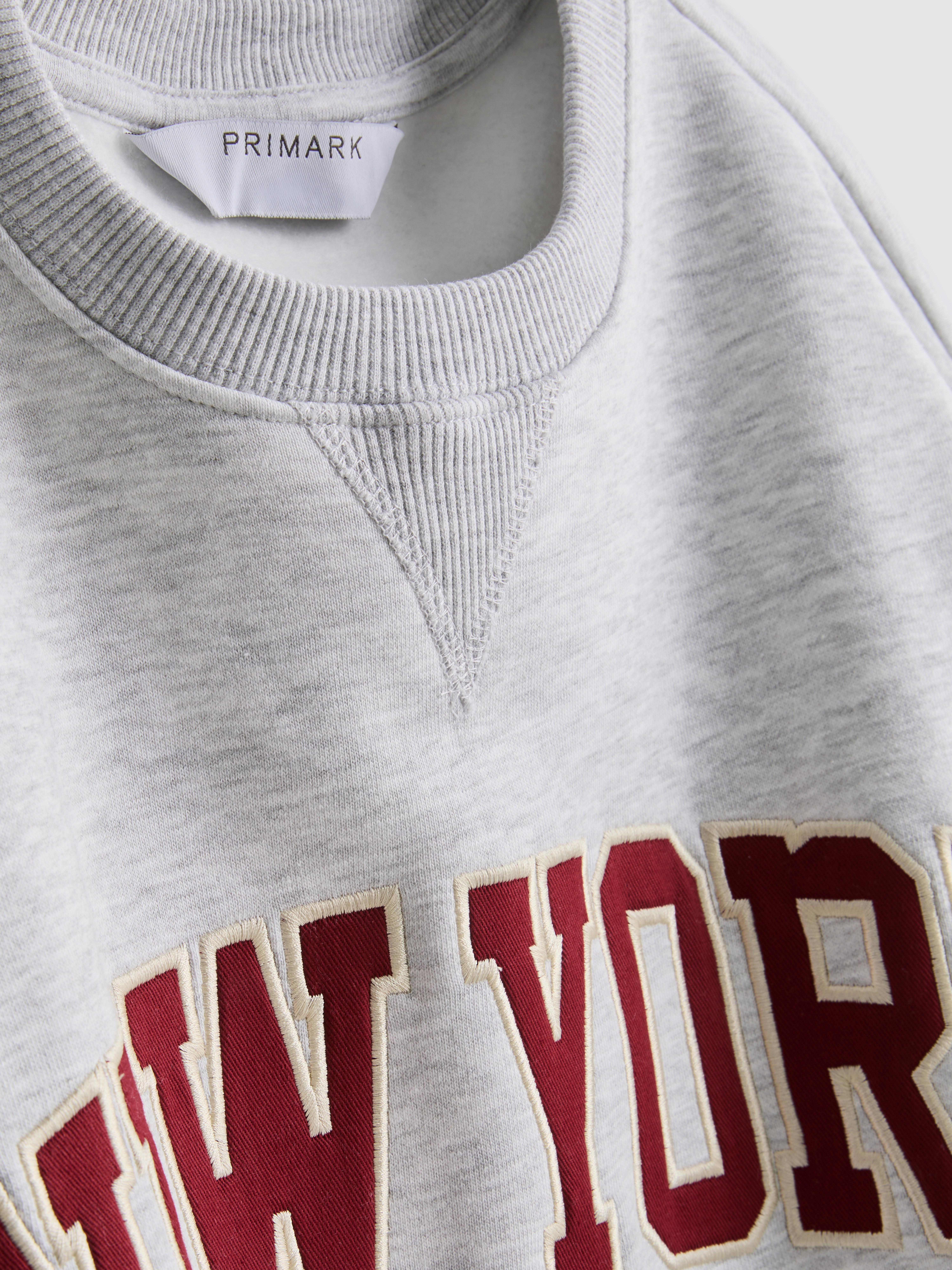 Women's Gray Heather Cotton Blend Colleigiate Sweatshirt