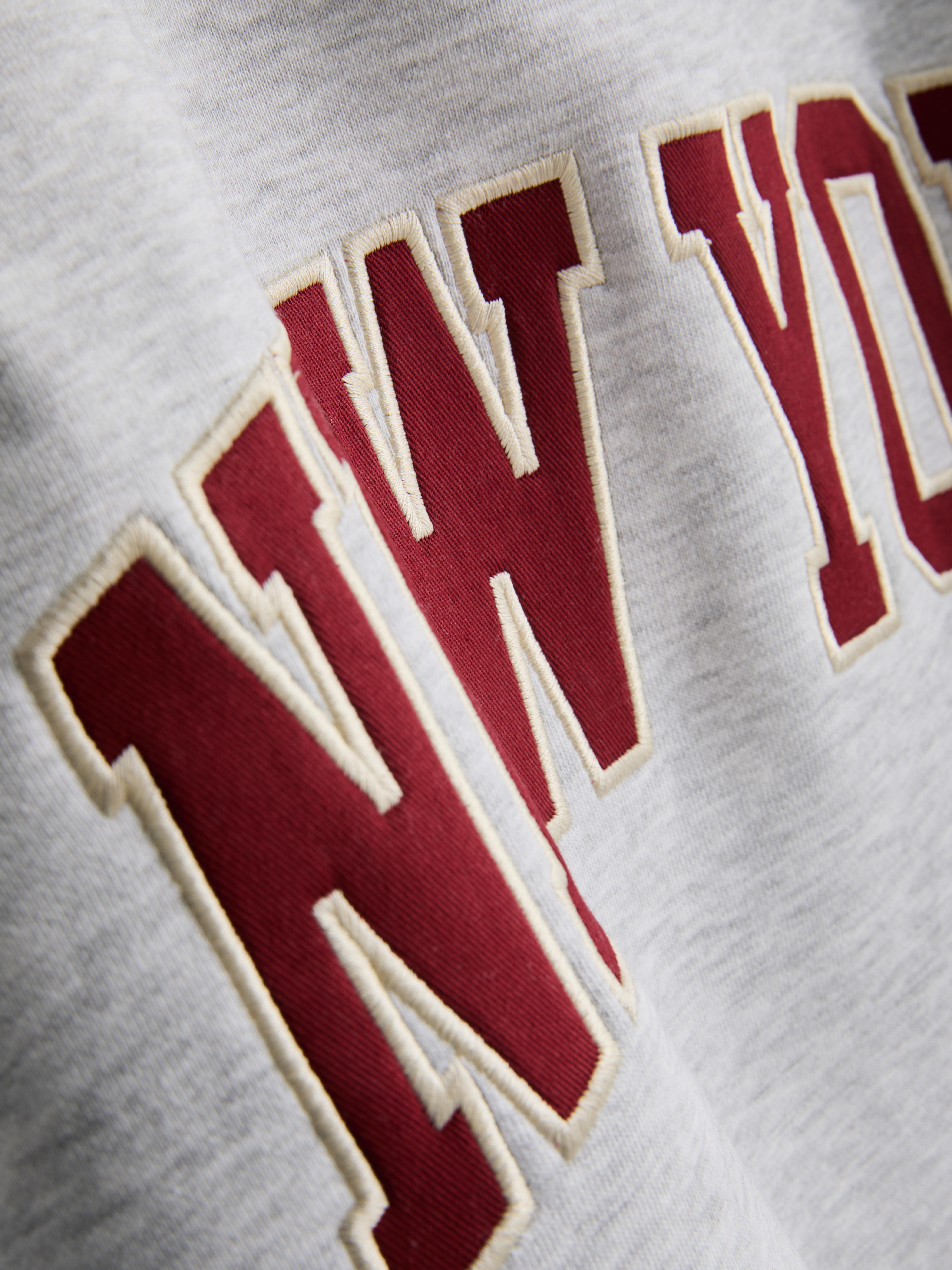 Women's Gray Heather Cotton Blend Colleigiate Sweatshirt