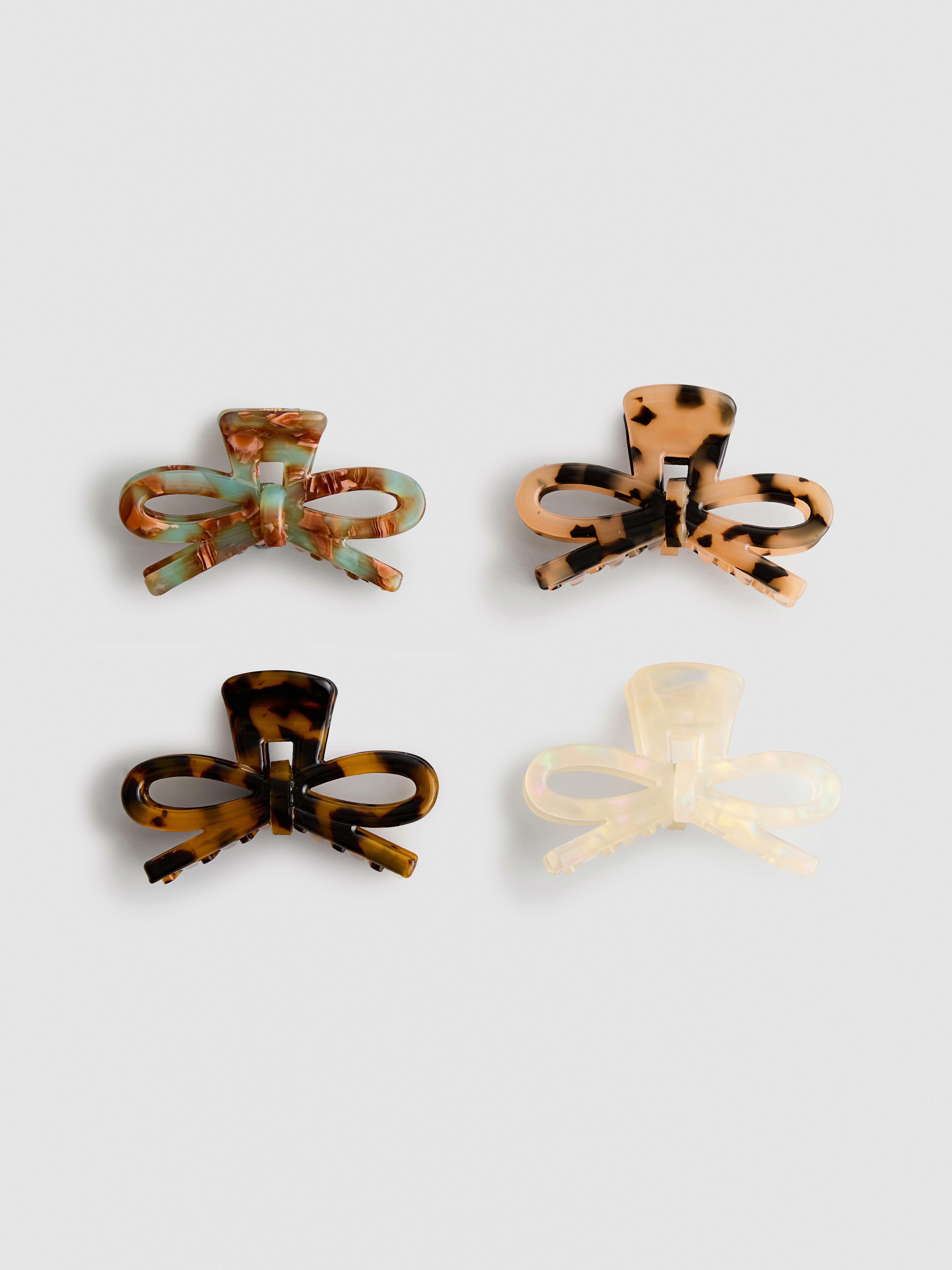 4pk Bow Claw Clips