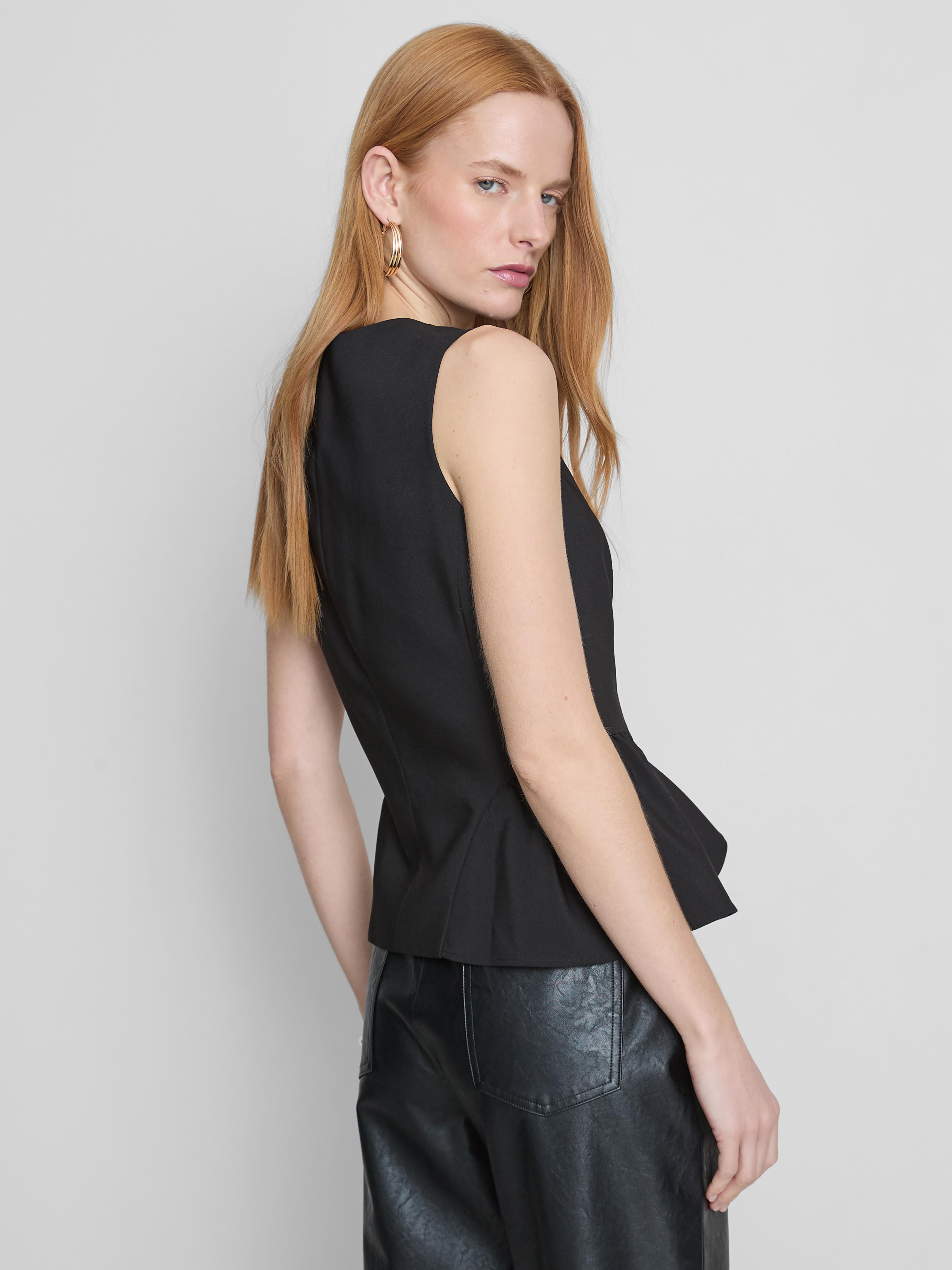 Weste mit Rundhalsausschnitt und Schößchen