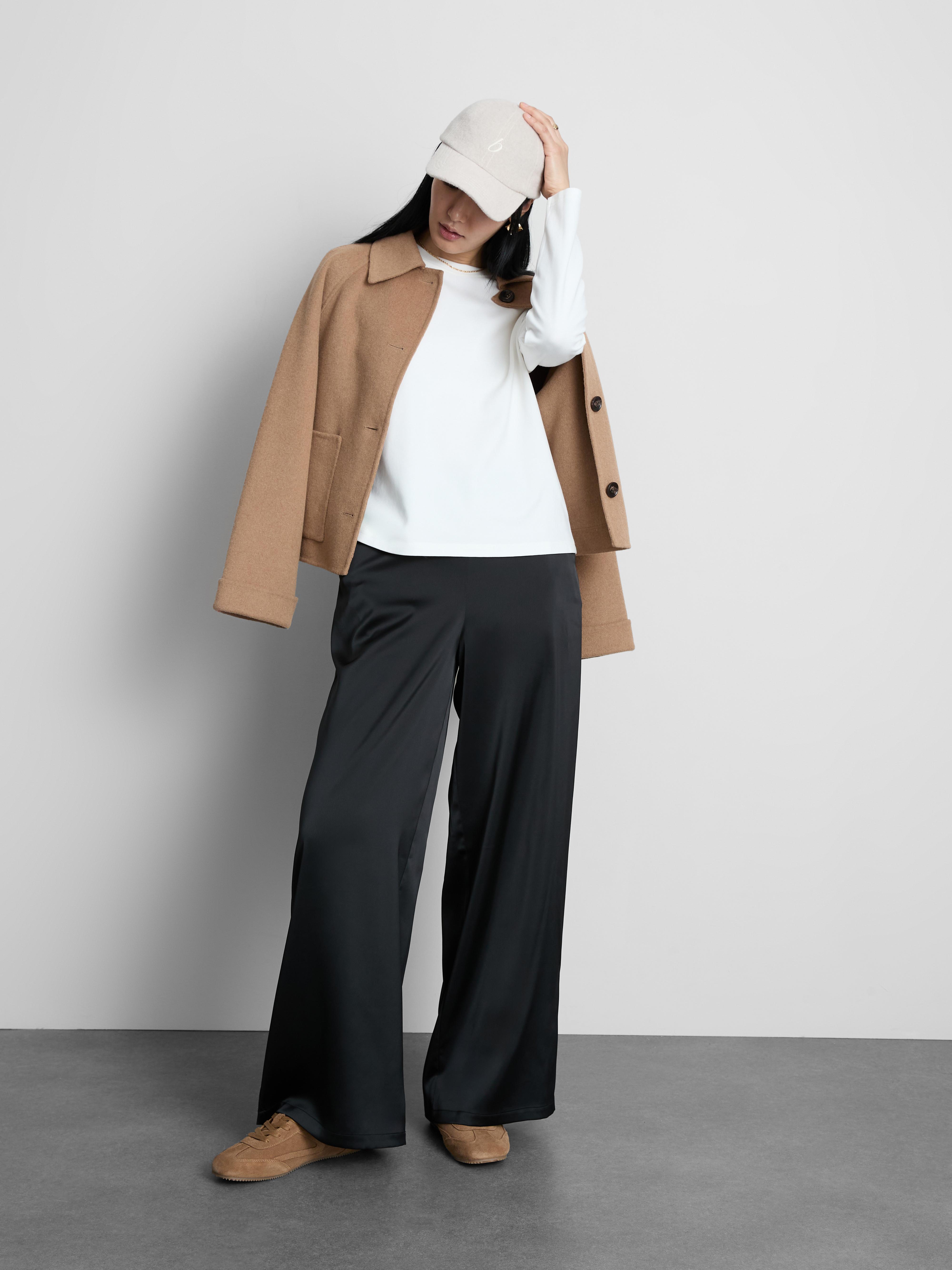 Basic T-shirt met lange mouwen The Edit