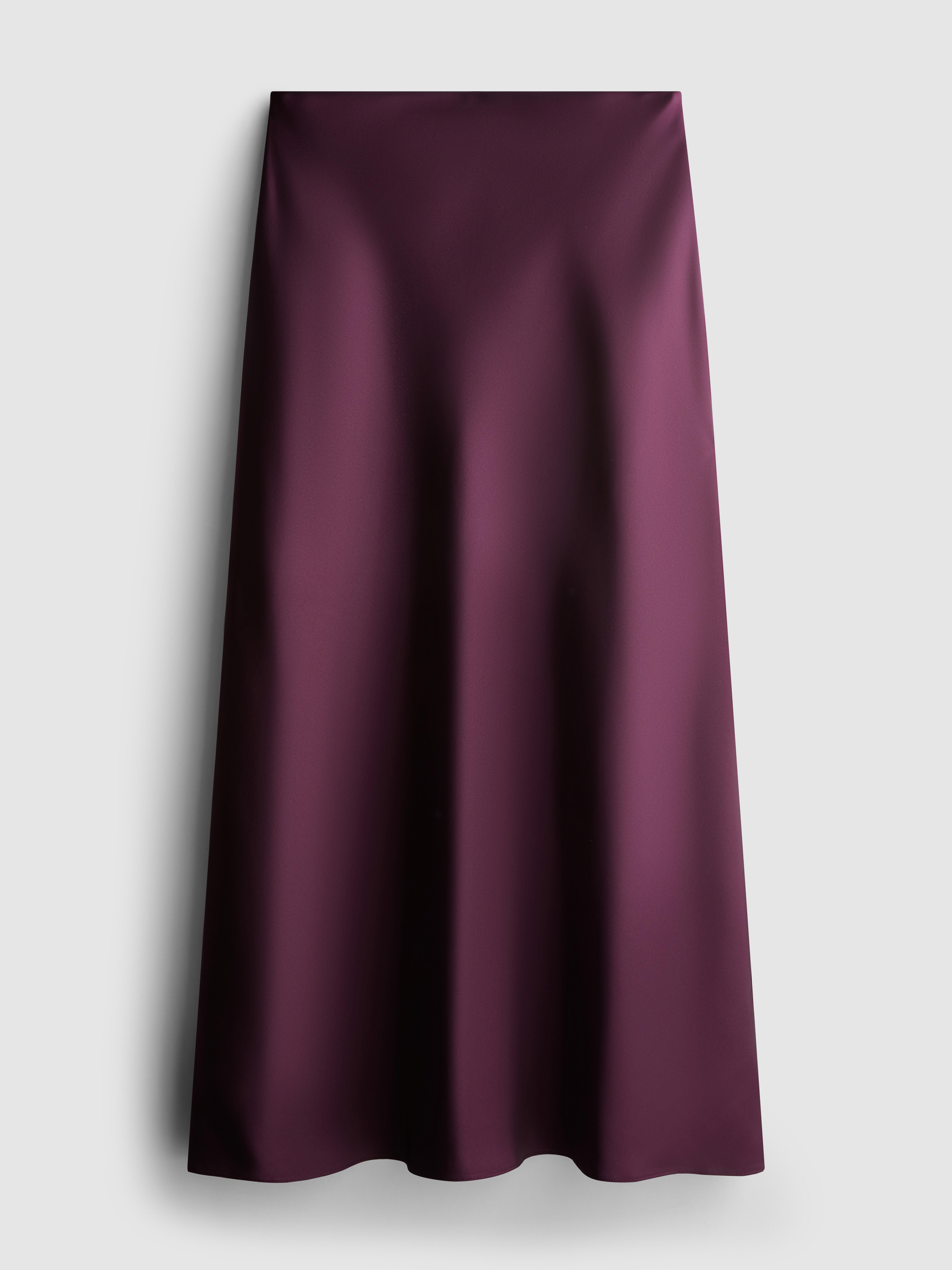 Women's Plum The Edit Satin Midi Skirt