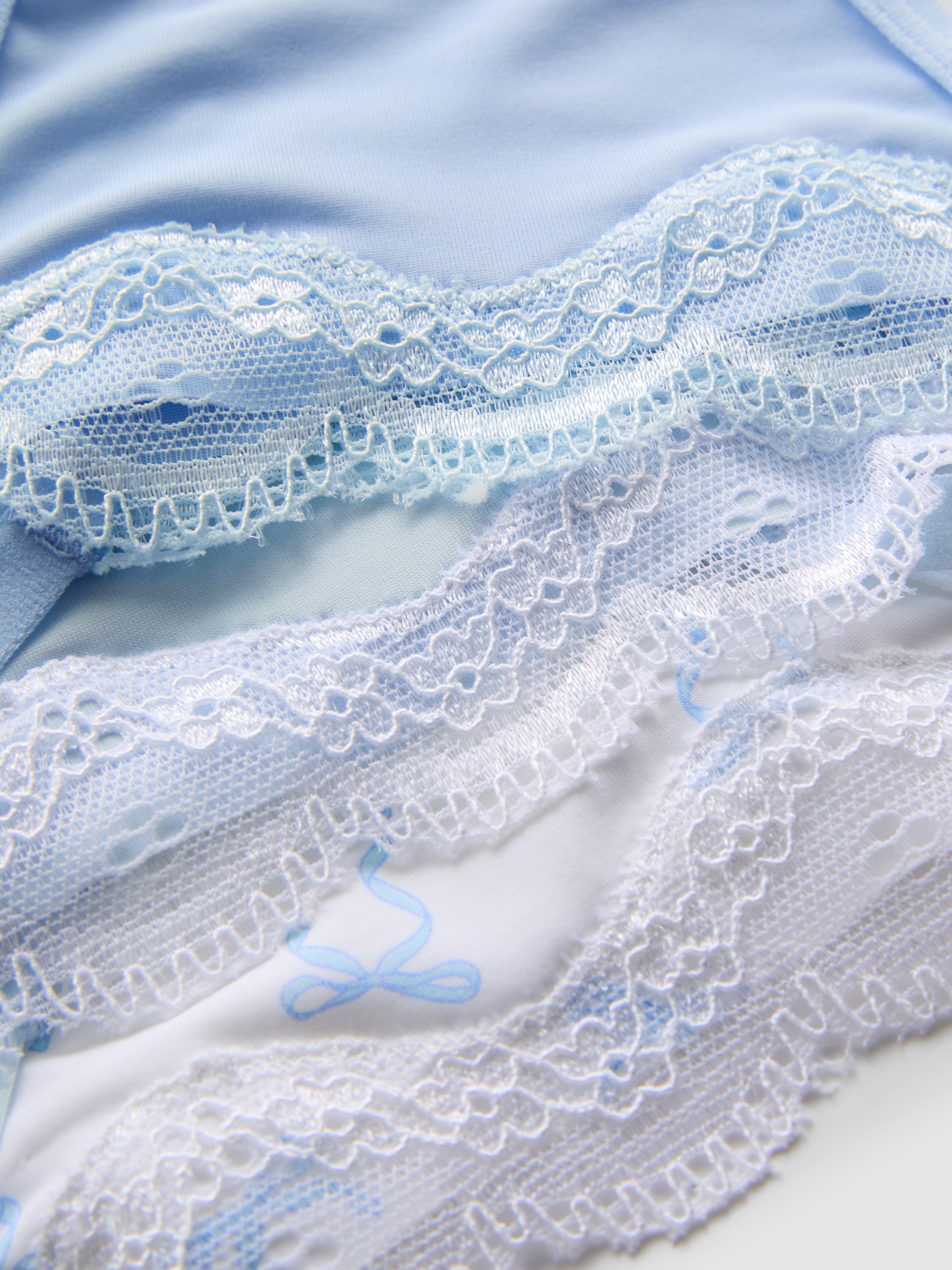 Lot de 3 strings en microfibre et dentelle