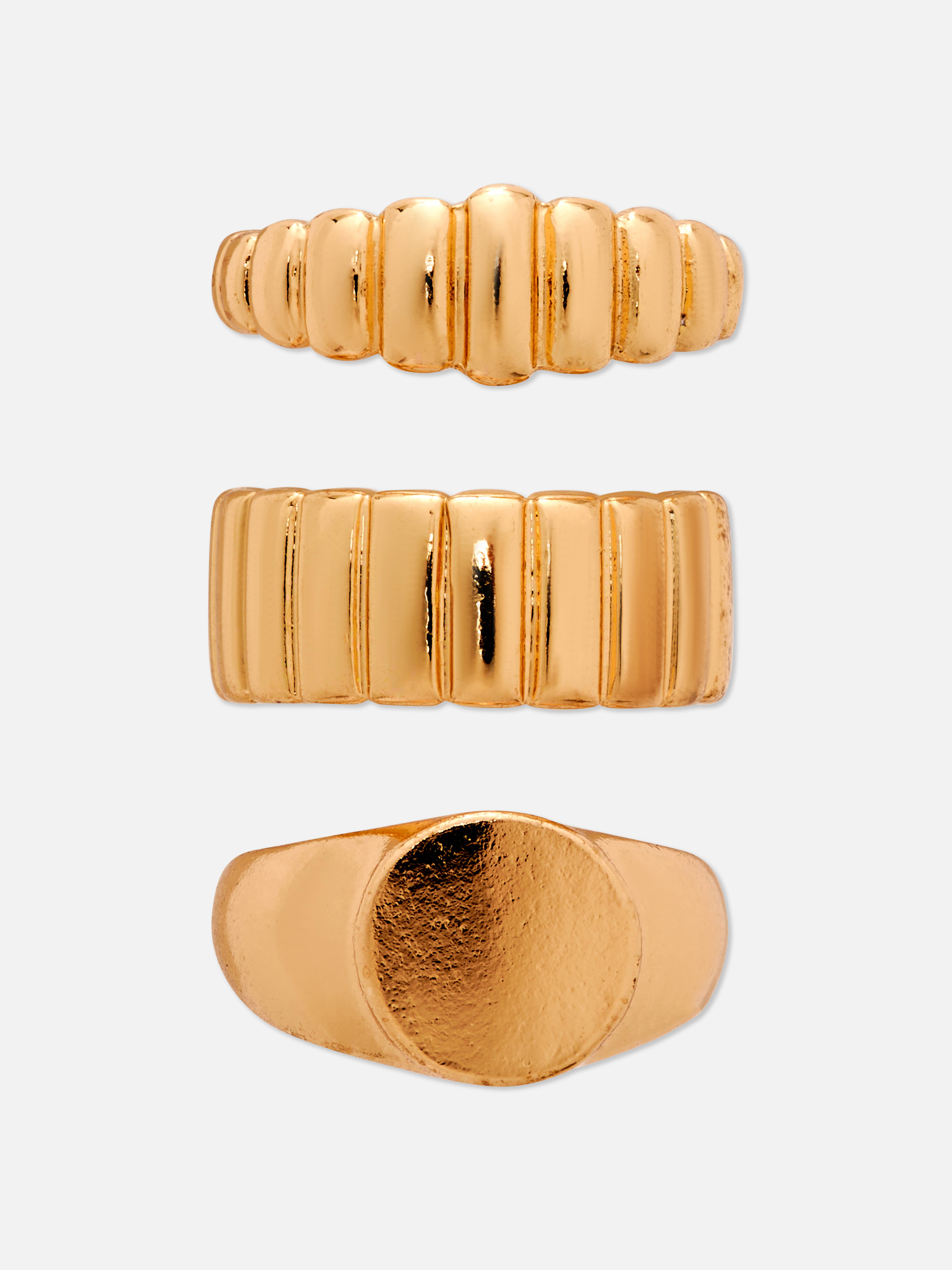 Breite „Rita Ora“ Ringe, 3er-Pack