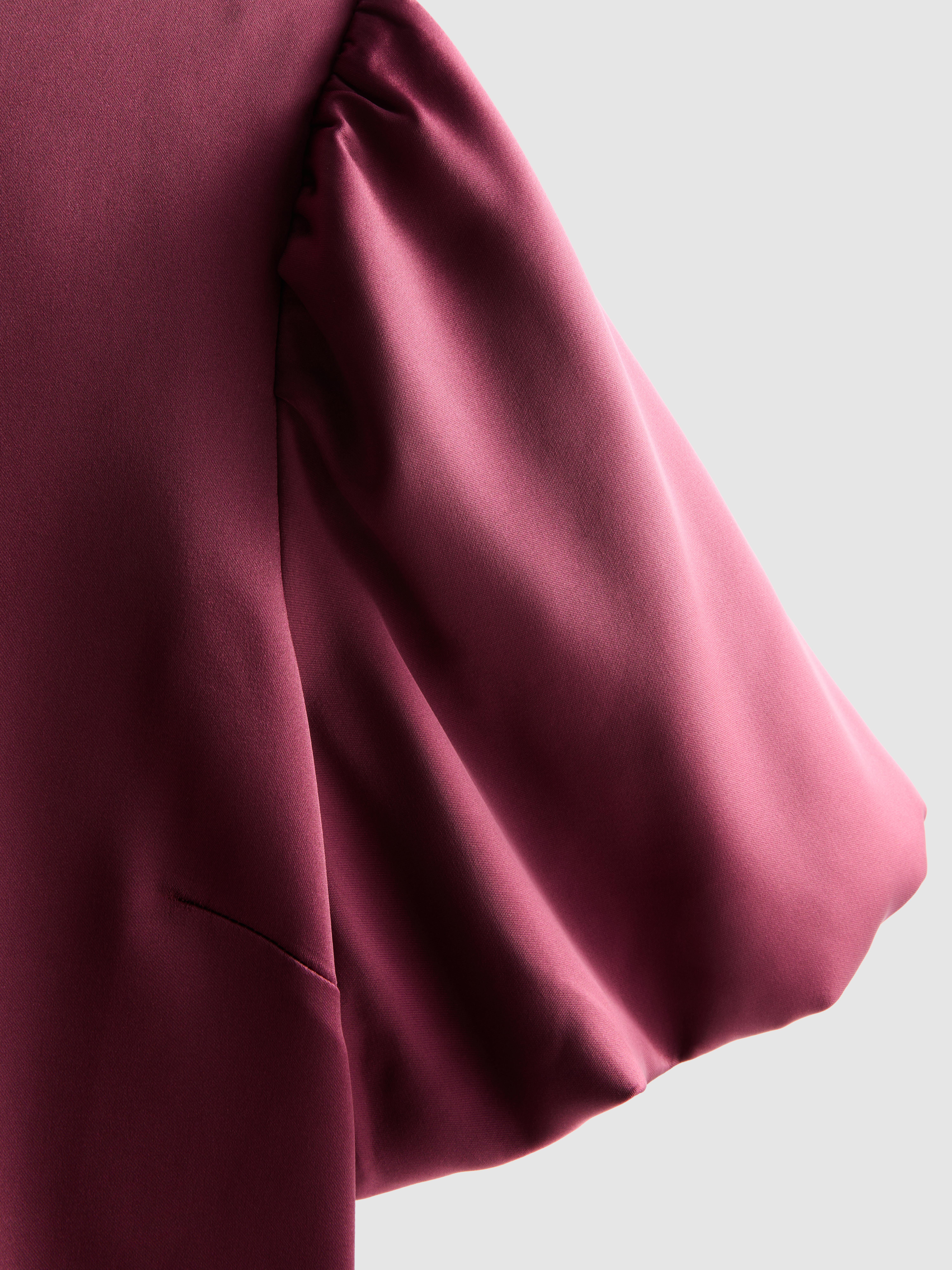 Puff Sleeve Satin Top