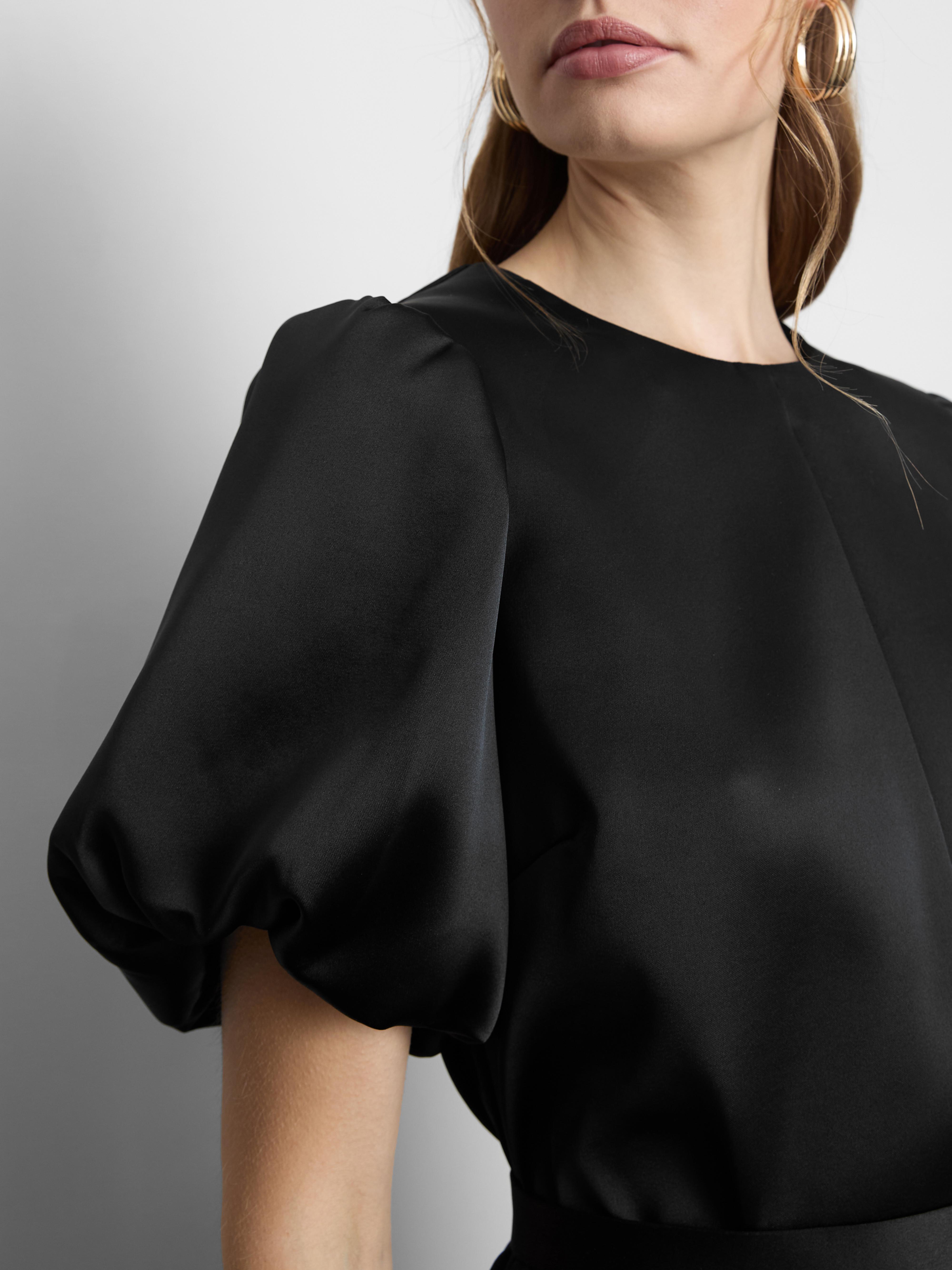 Puff Sleeve Satin Top