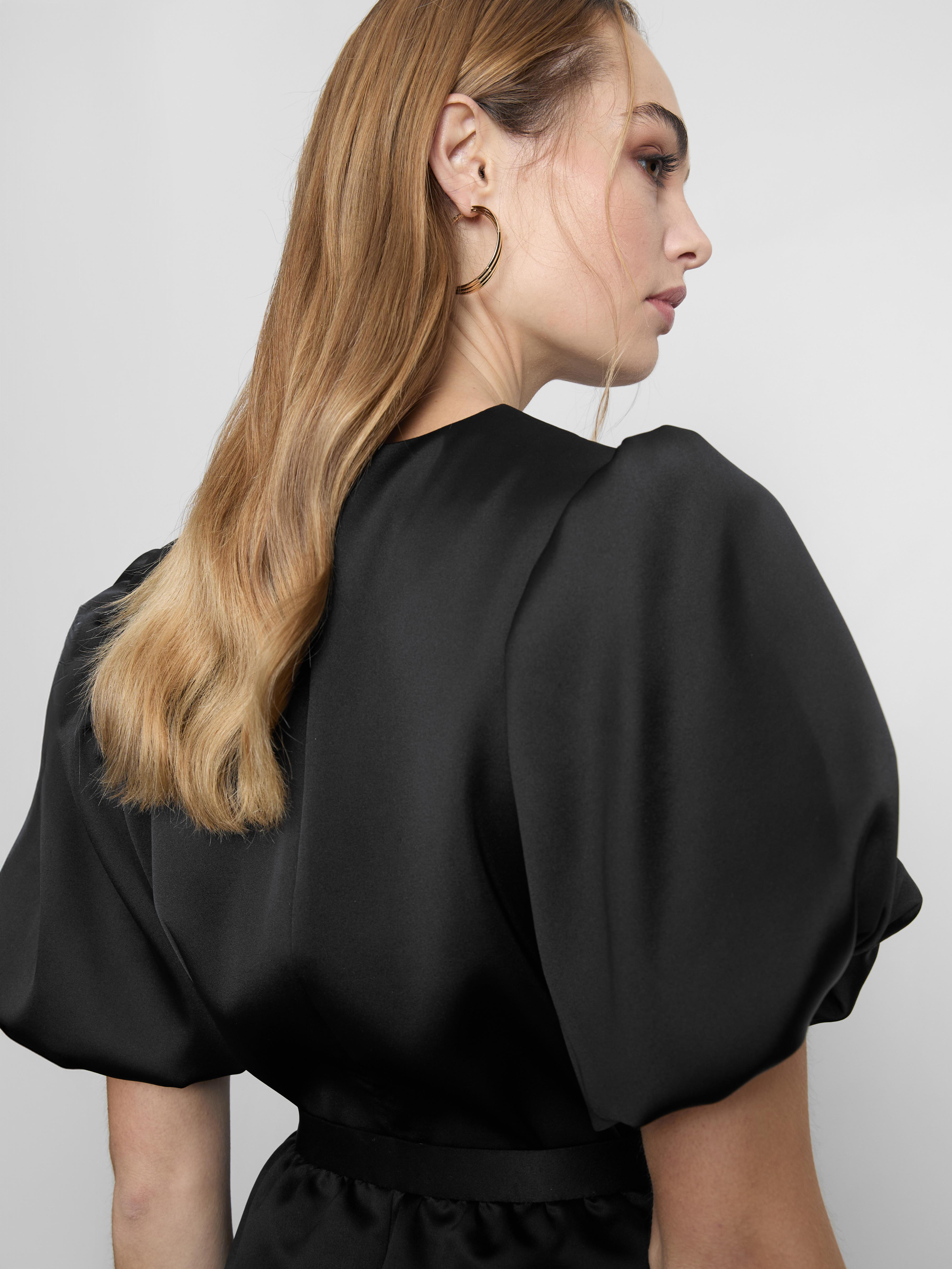 Puff Sleeve Satin Top