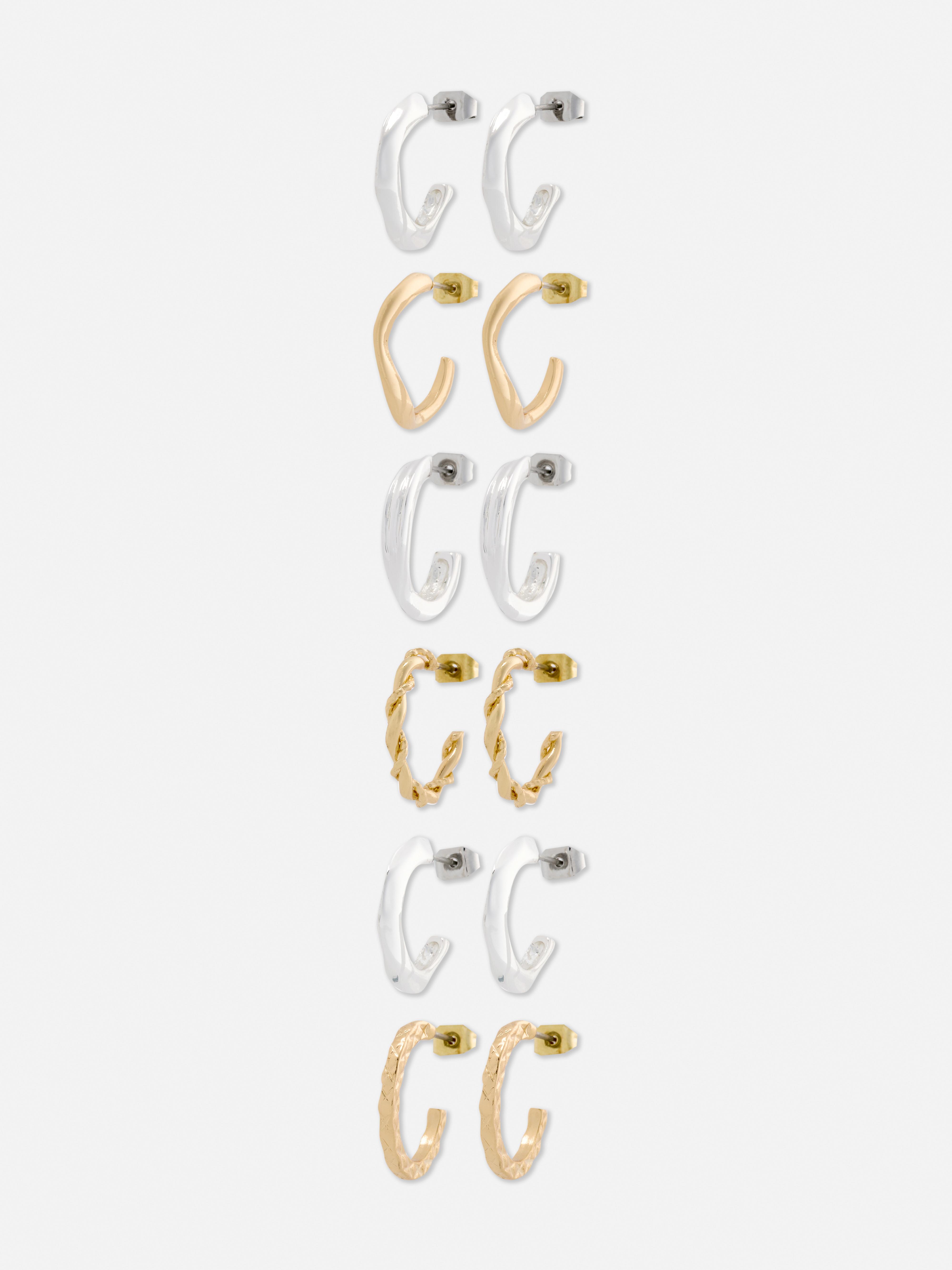 6pk The Edit Hoop Earrings