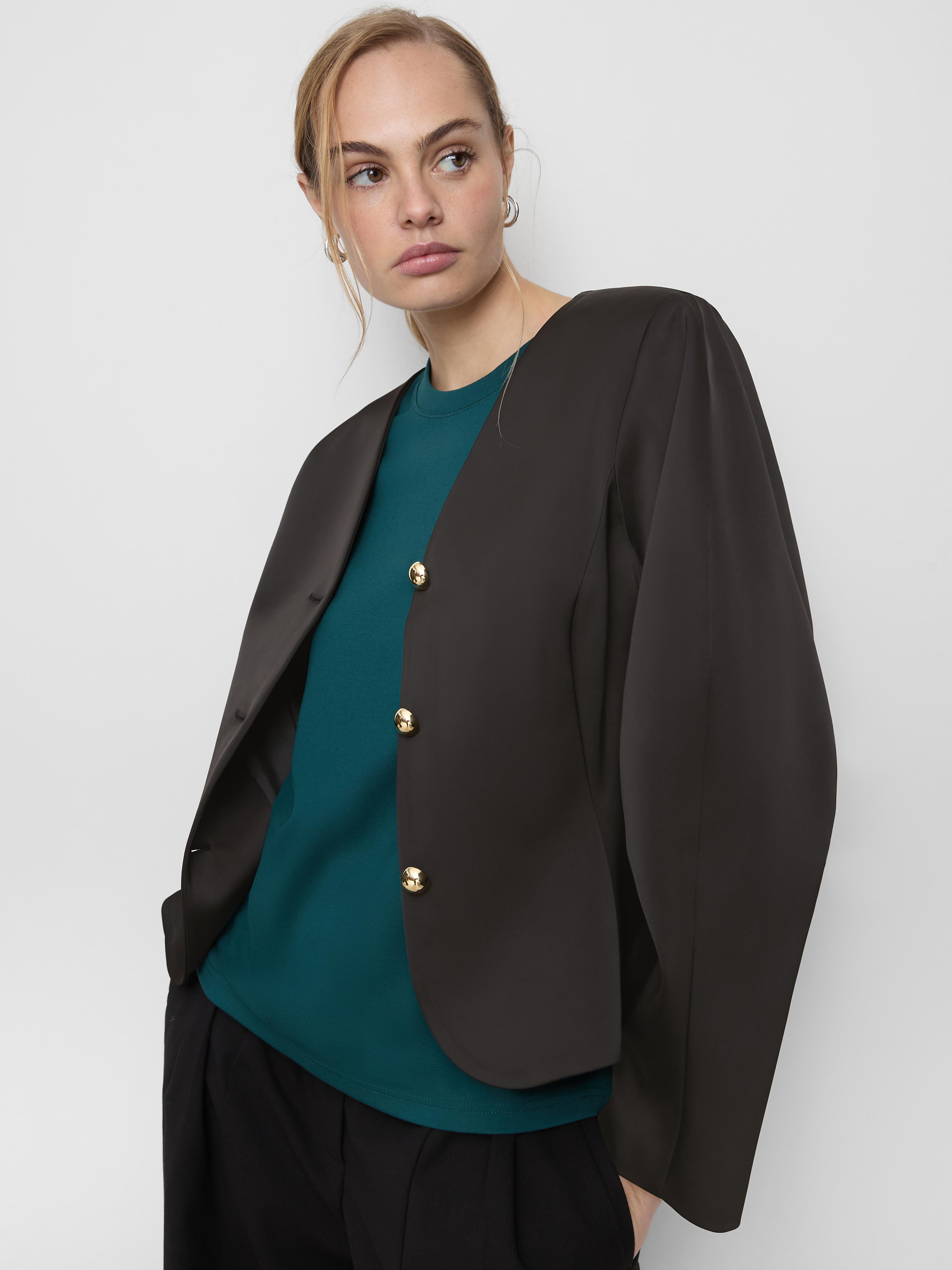 Veste en satin à basque The Edit