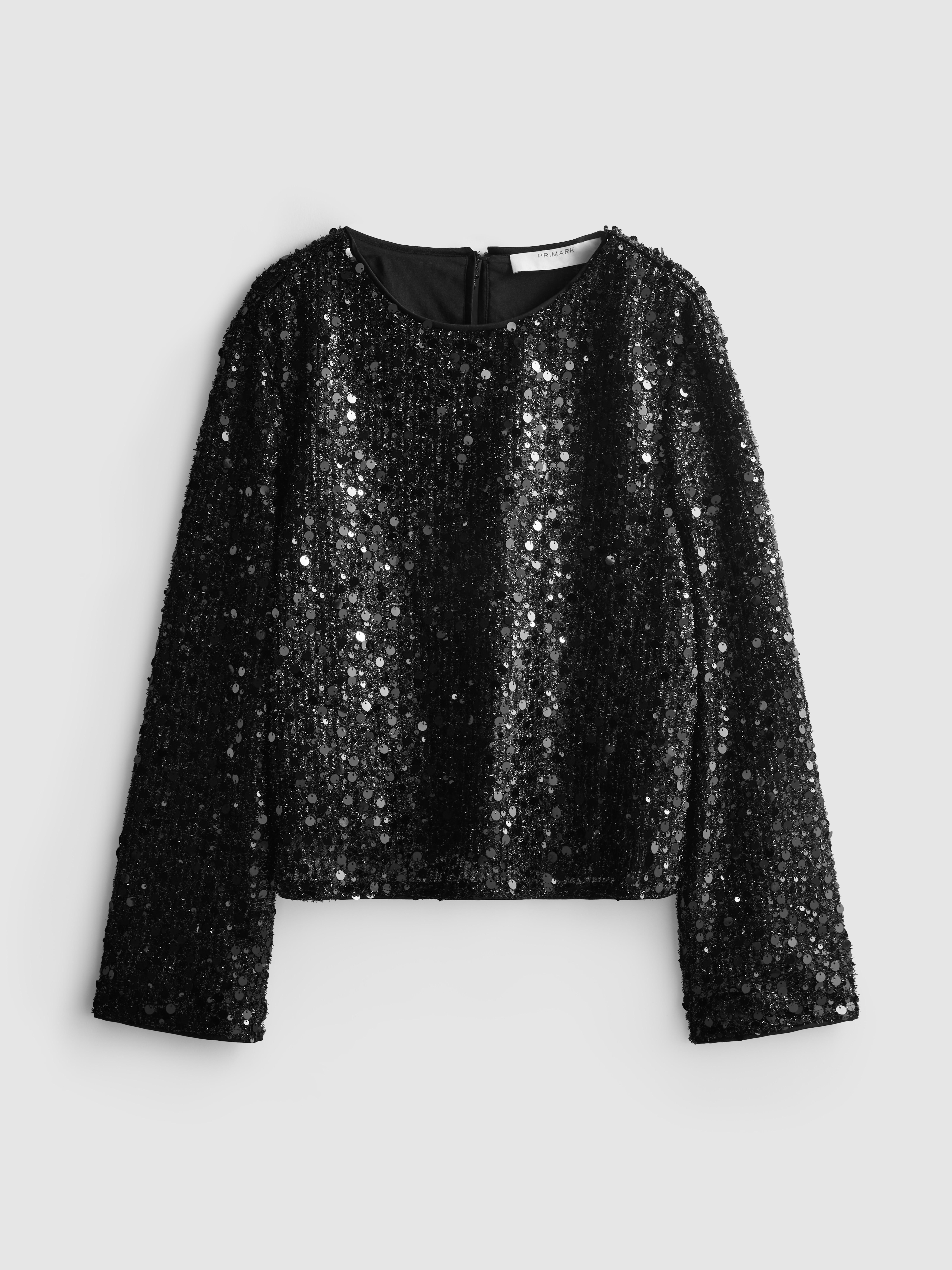 Bell Sleeve Sequin Blouse