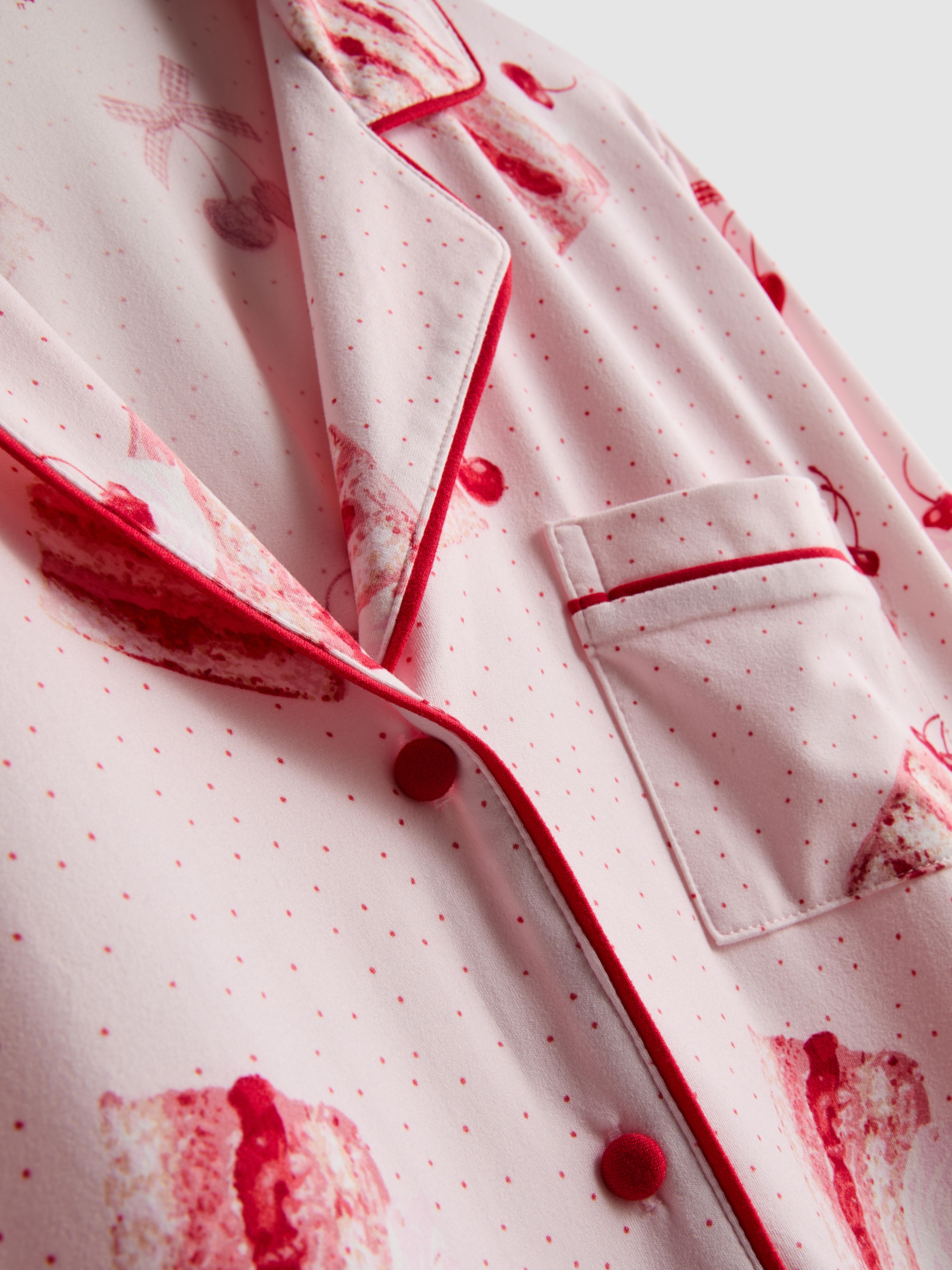 Boyfriend-pyjama met print