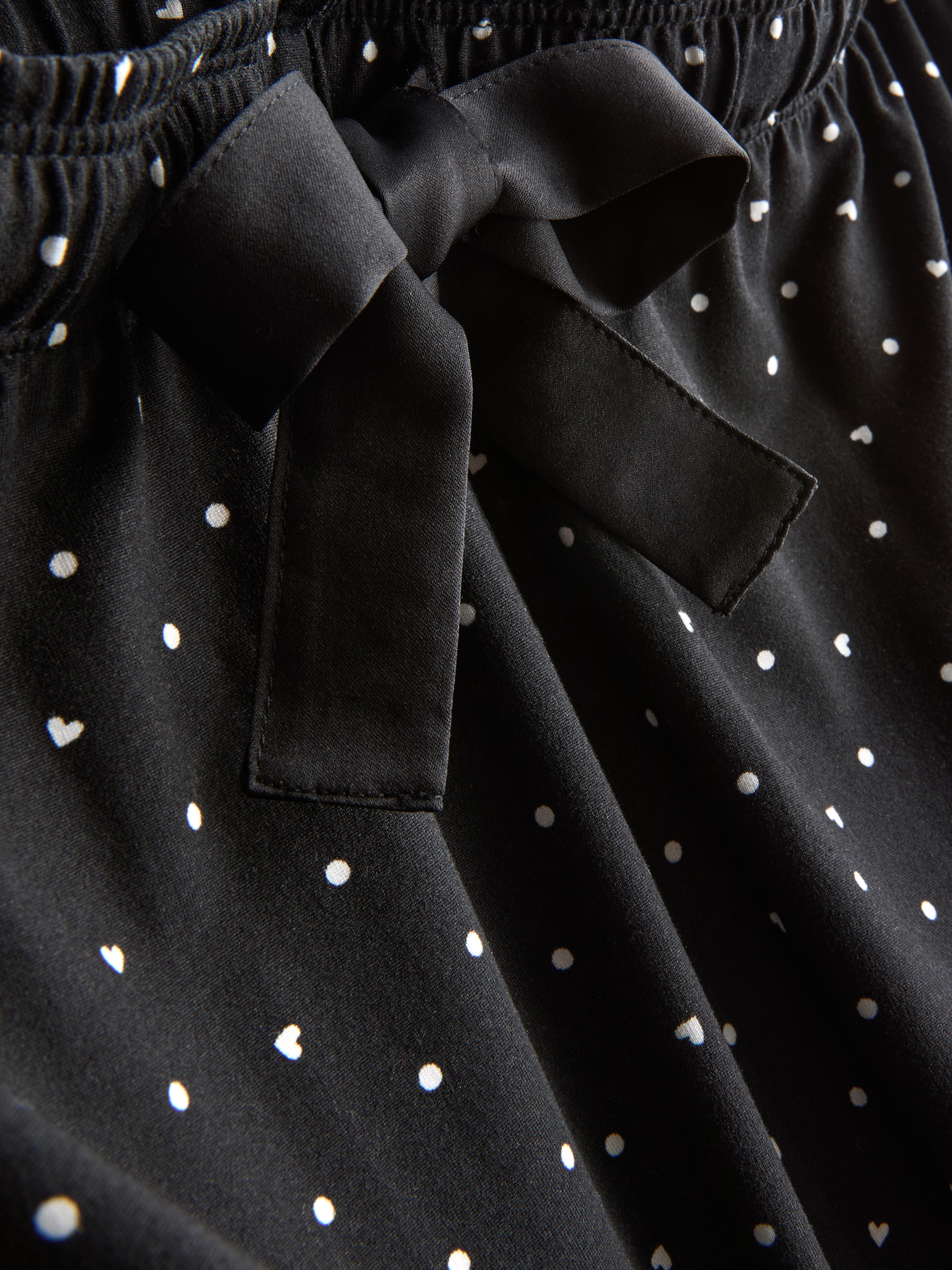 Women's Black/White Printed Cami Pajamas