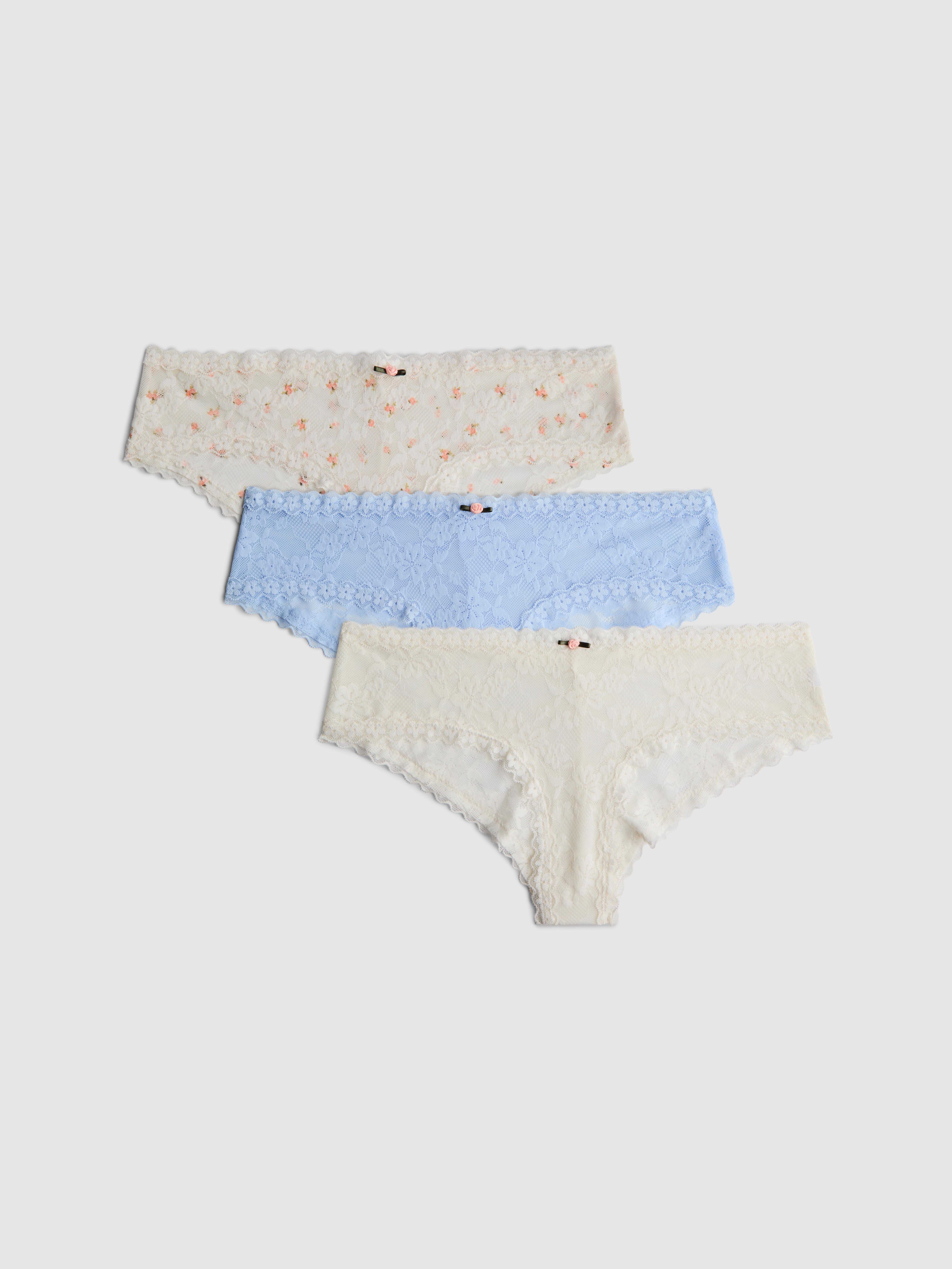 Lot de 3 culottes en dentelle