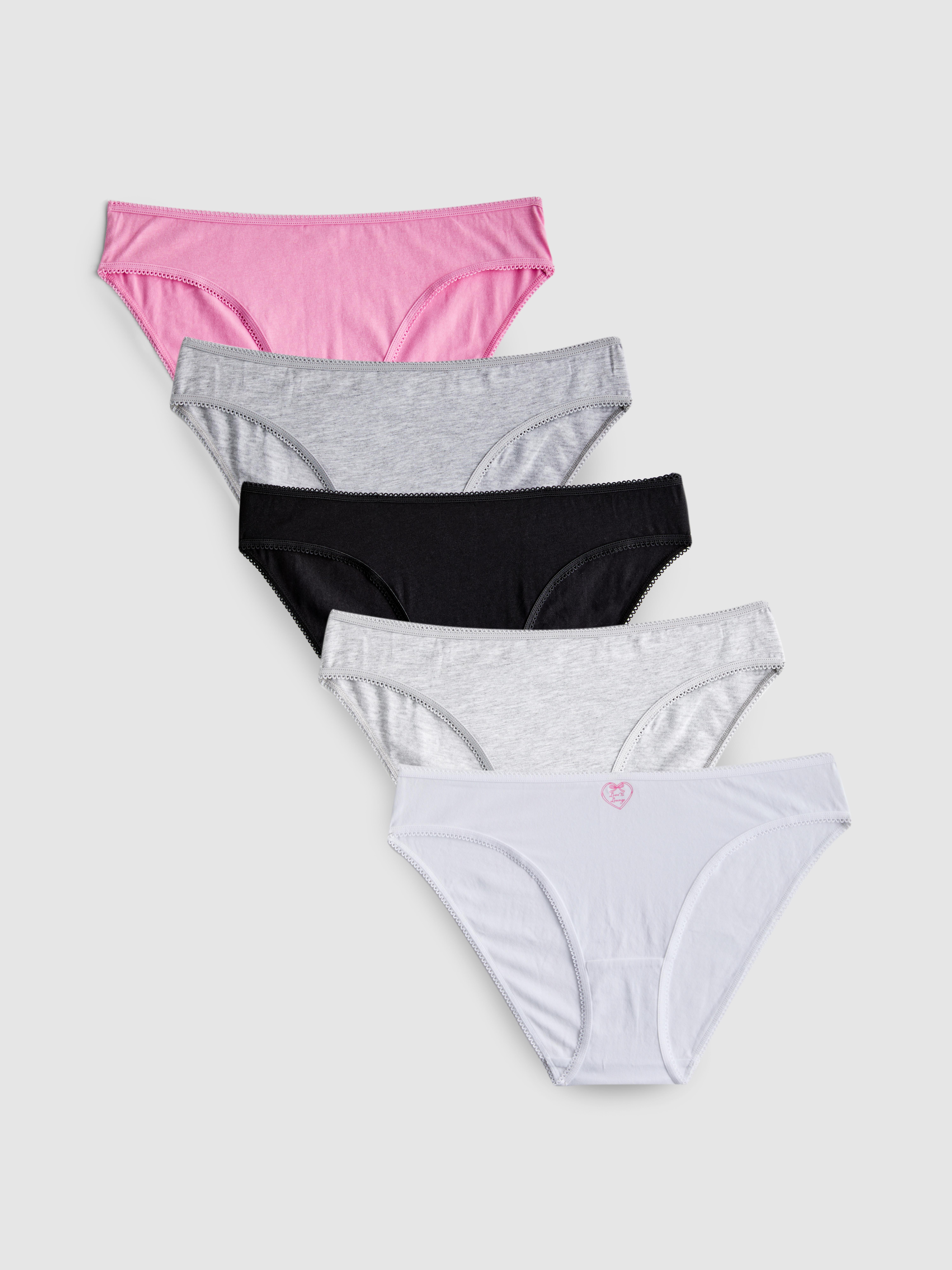 Women's Pink 5-Pack Cotton Mini Briefs