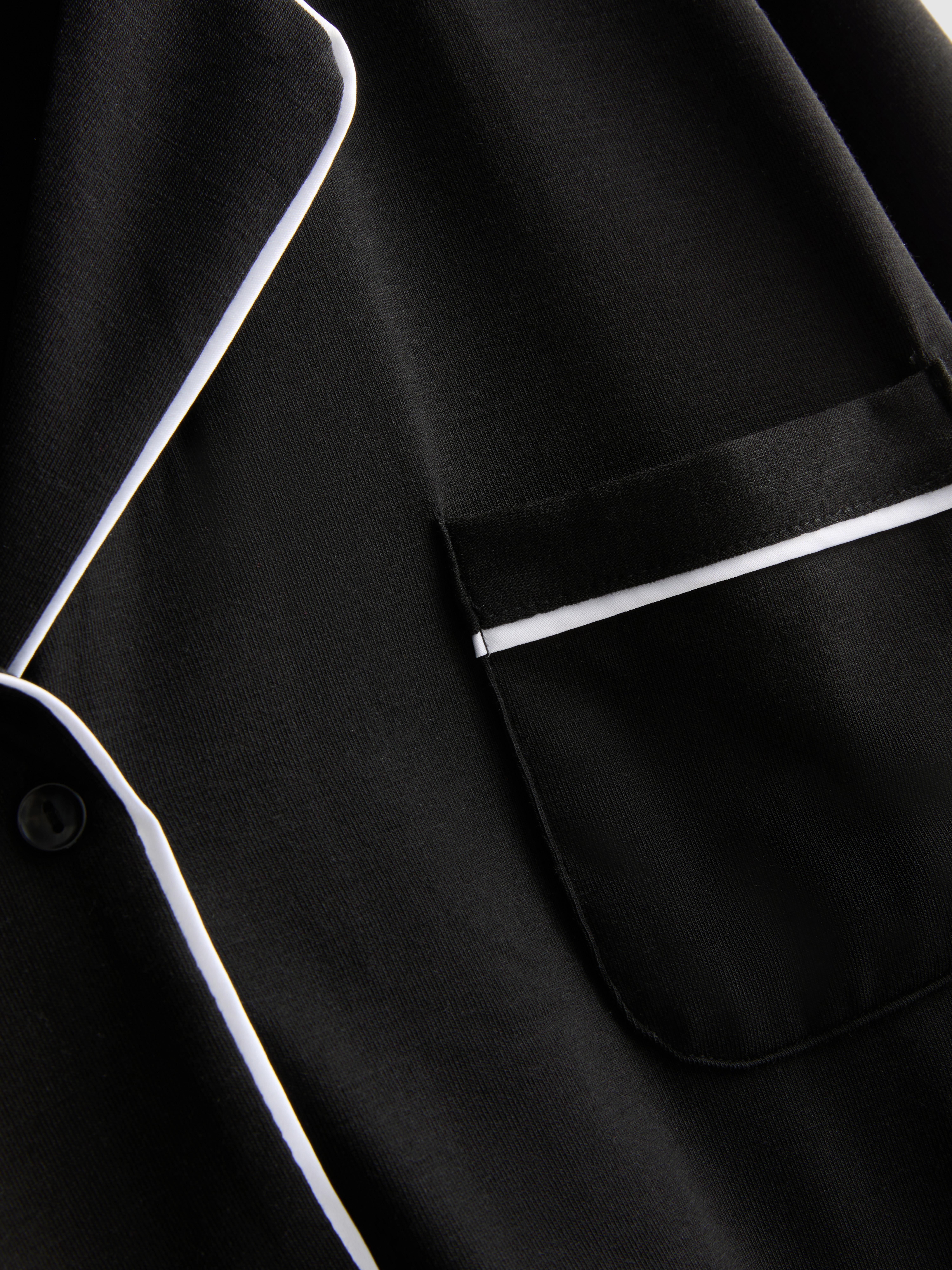 Contrast Piping Boyfriend Pyjamas