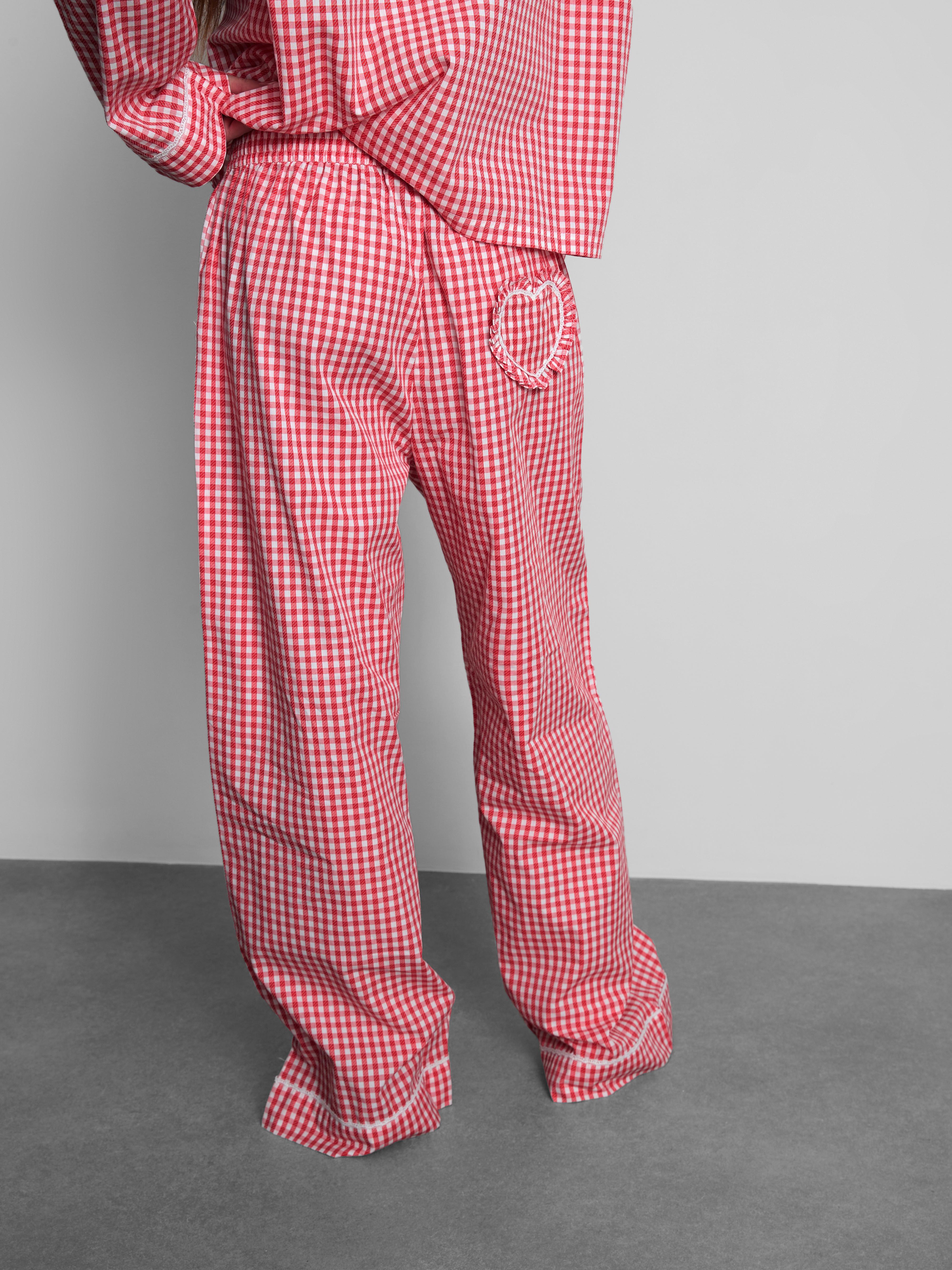 Women's Red Love To Lounge Gingham Pajama Pants