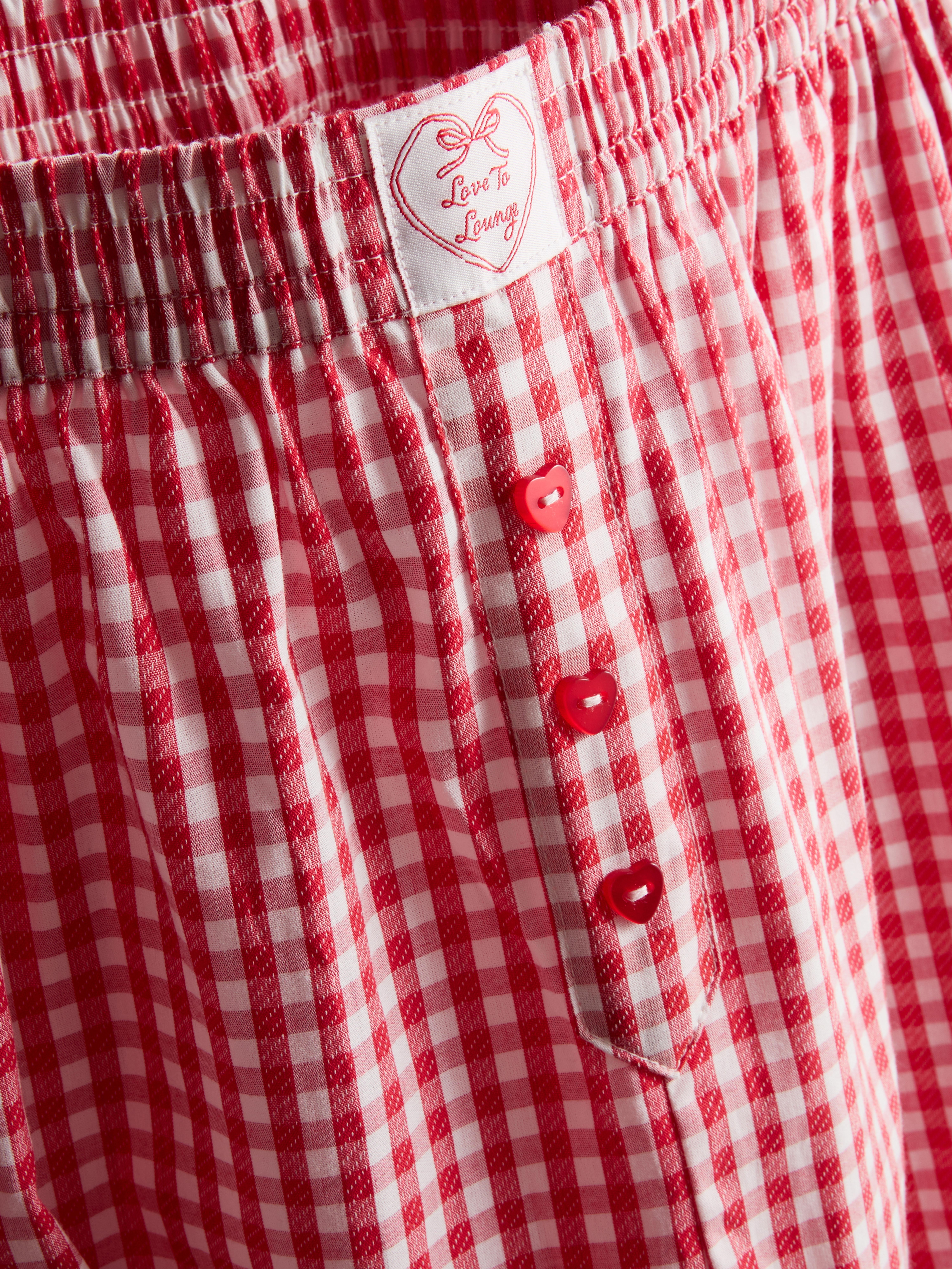 Women's Red Love To Lounge Gingham Pajama Pants
