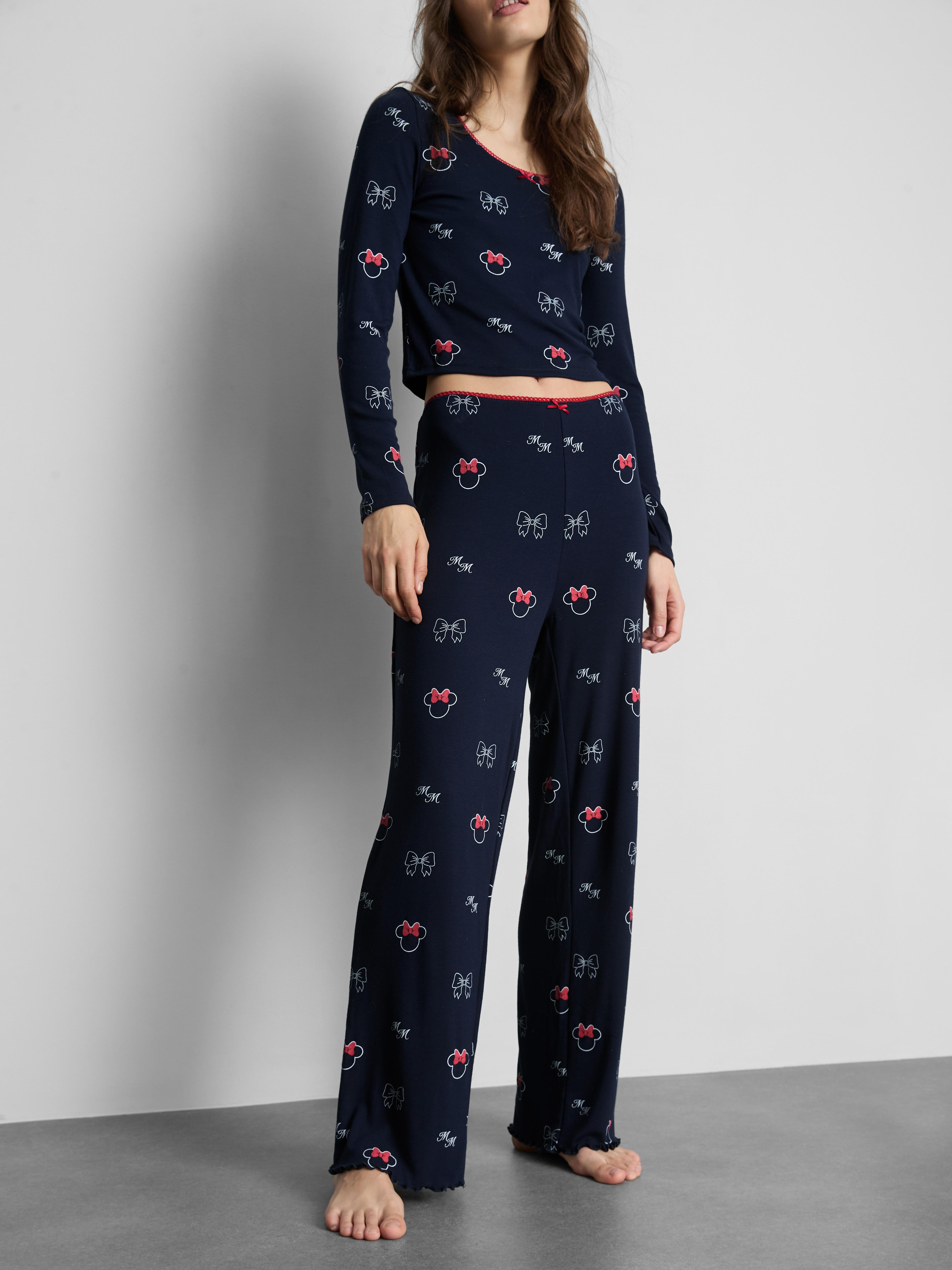 Women's Navy Disney’s Minnie Mouse Printed Pointelle Pajama Pants