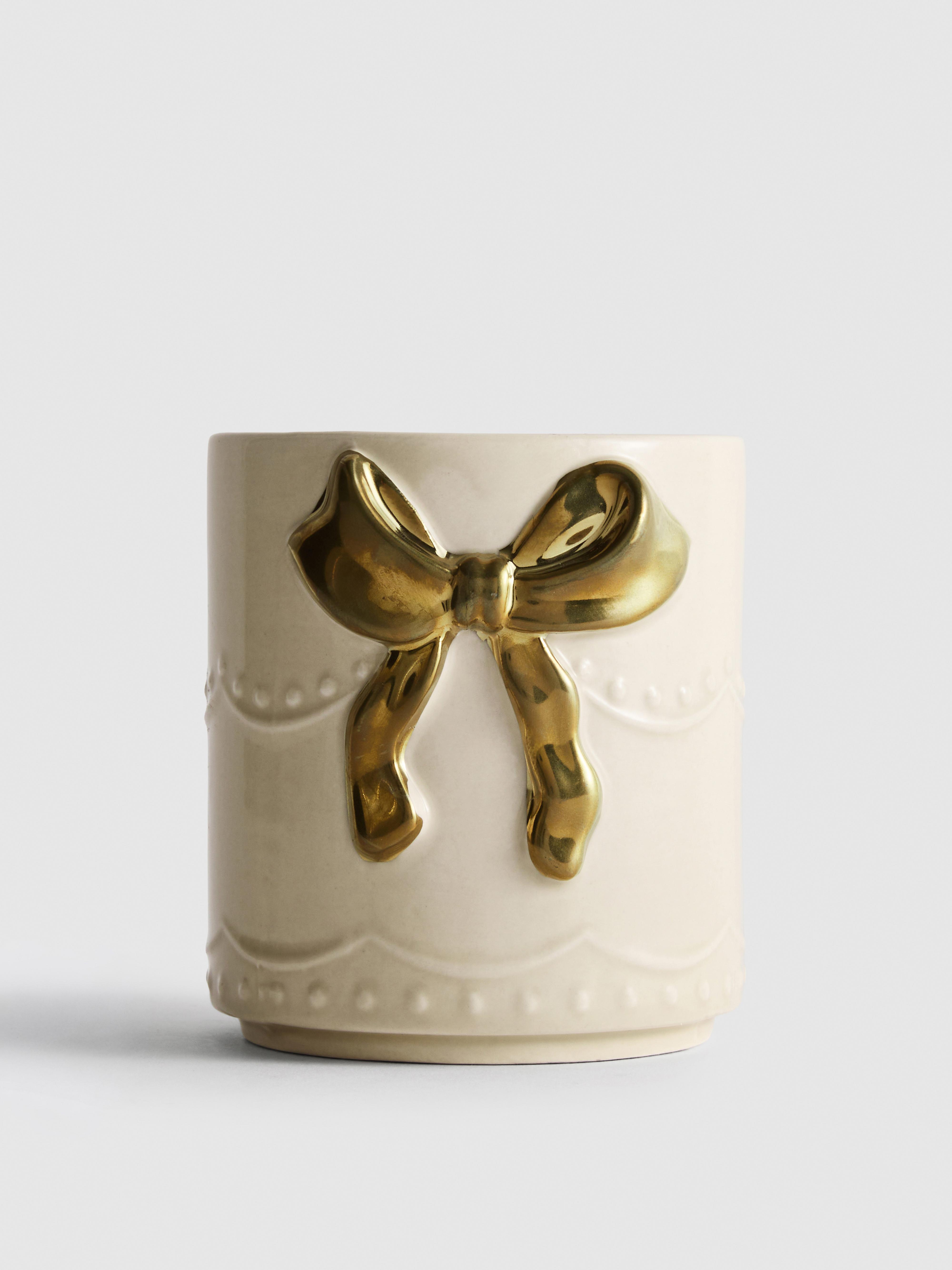 Vela perfumada recipiente laço