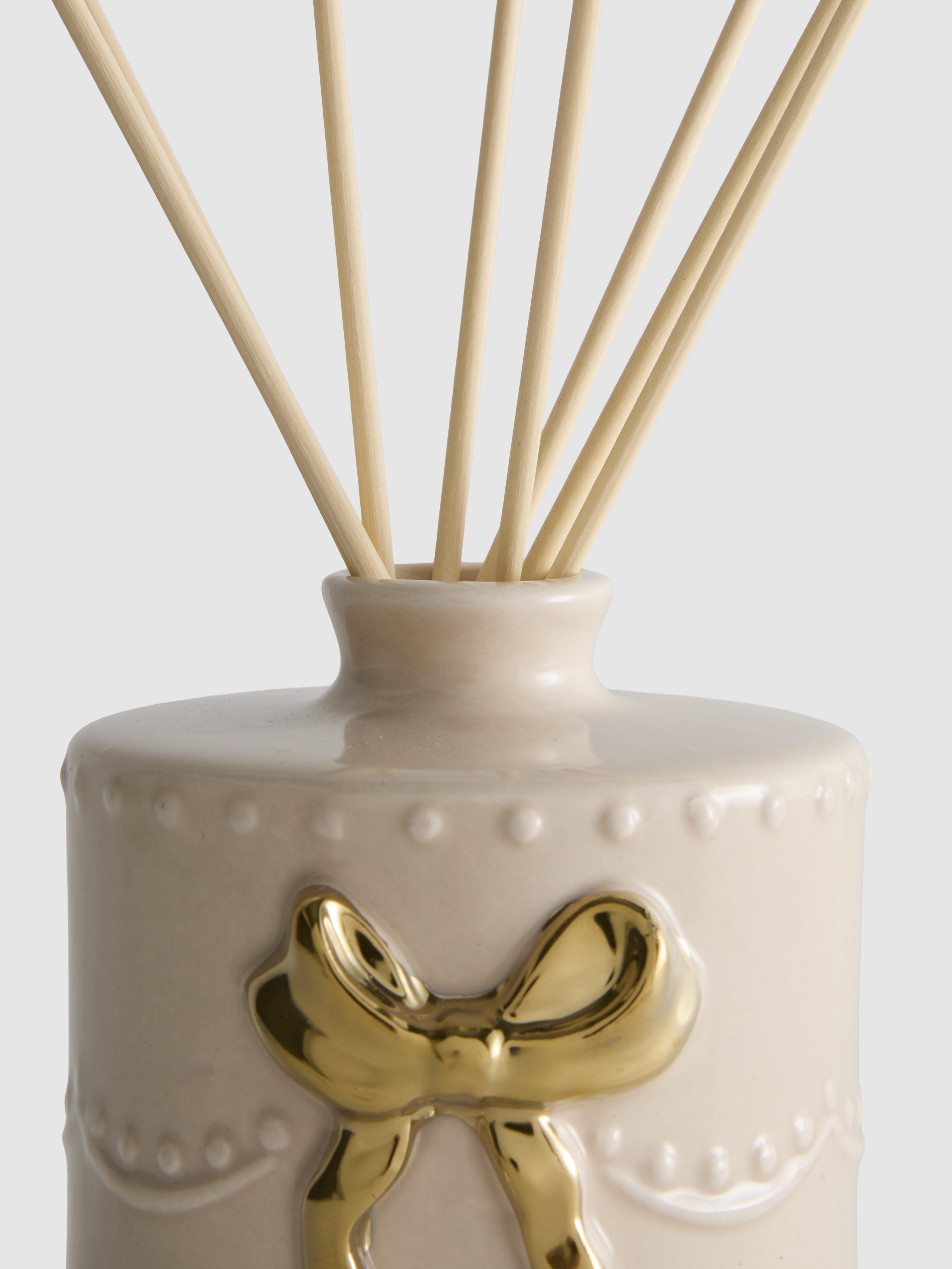 Difusor bambu perfumado recipiente cerâmica laço