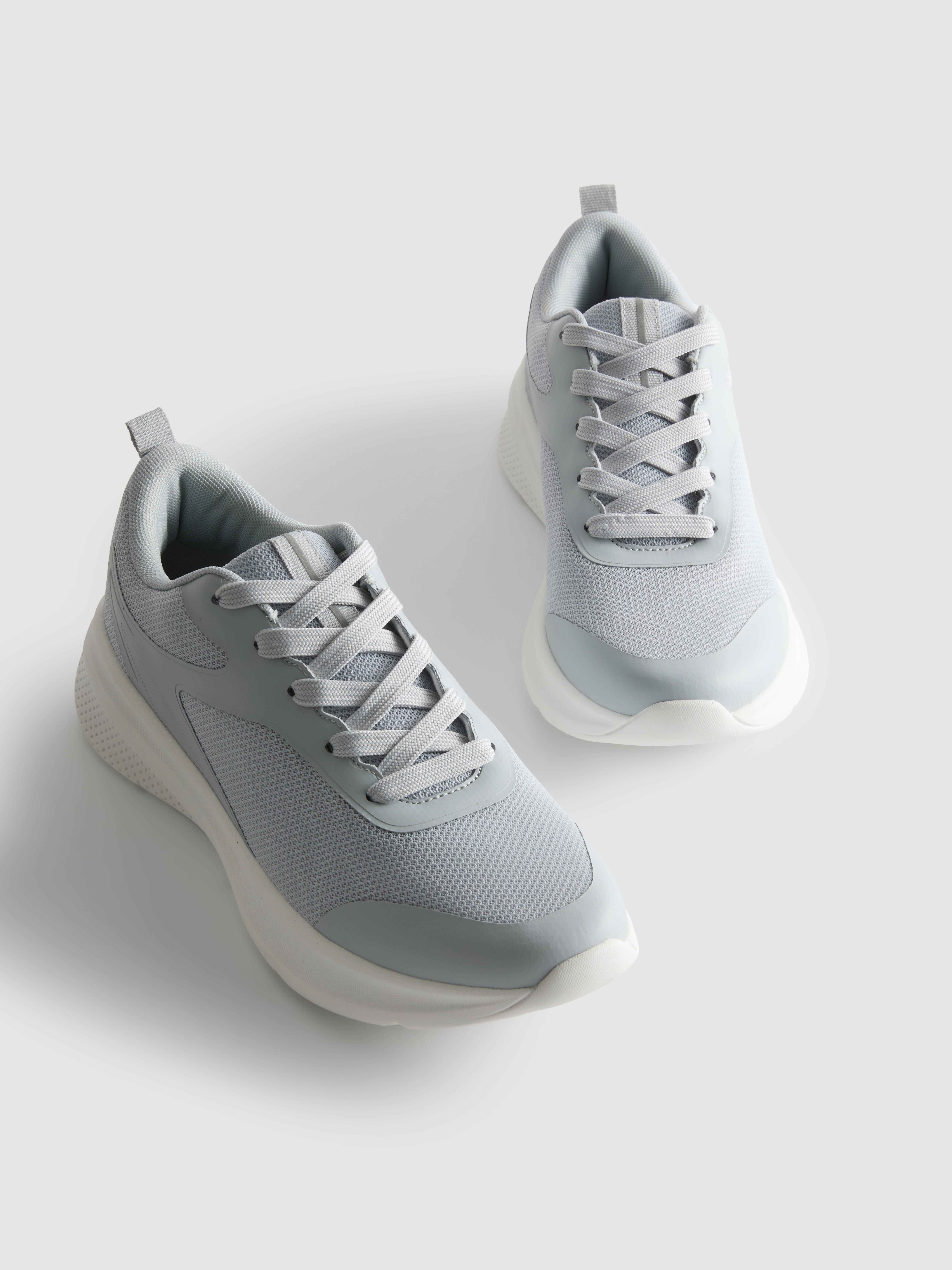 WHITE MOUNTAIN Uncut Scarpe Da Ginnastica Donna: Tessuto Grigio Chiaro, Infilabile, Suola Imbottita, Taglia 40 EU