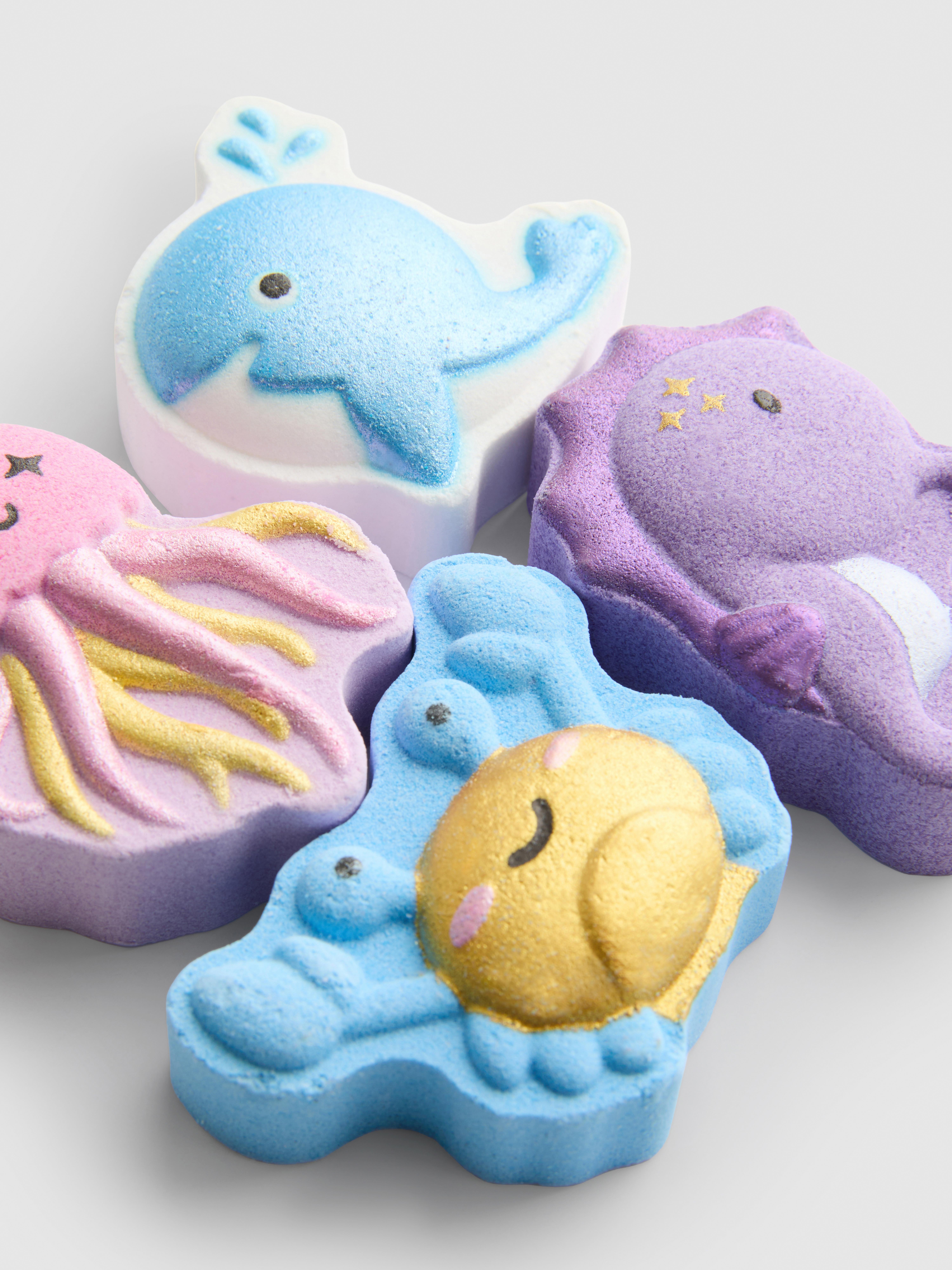 Pack 4 sais banho criaturas marinhas