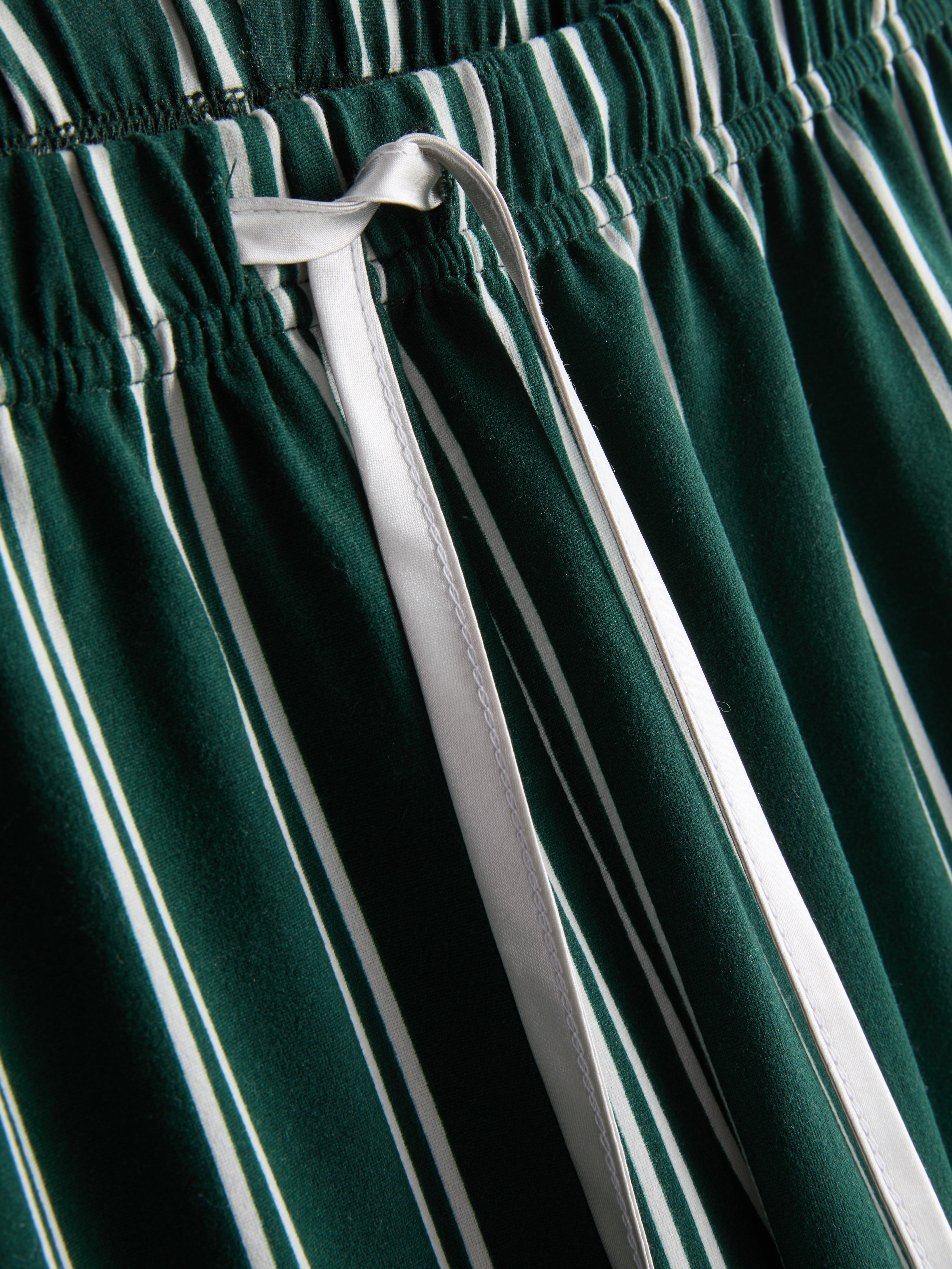 Women's Dark Green Harry Potter ™ Striped House Boyfriend Pajama Set