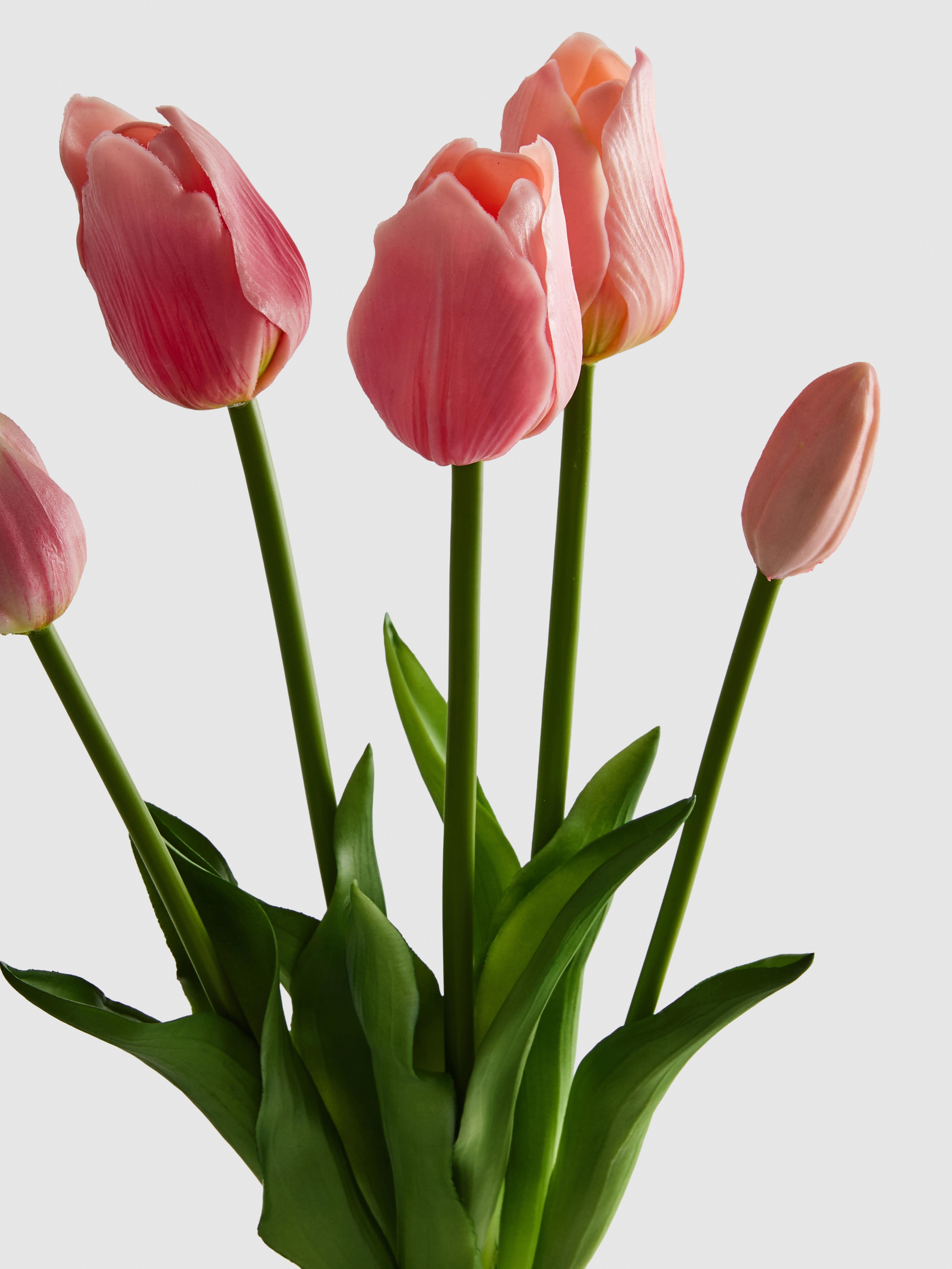 Arreglo de tulipanes artificiales de un solo tallo