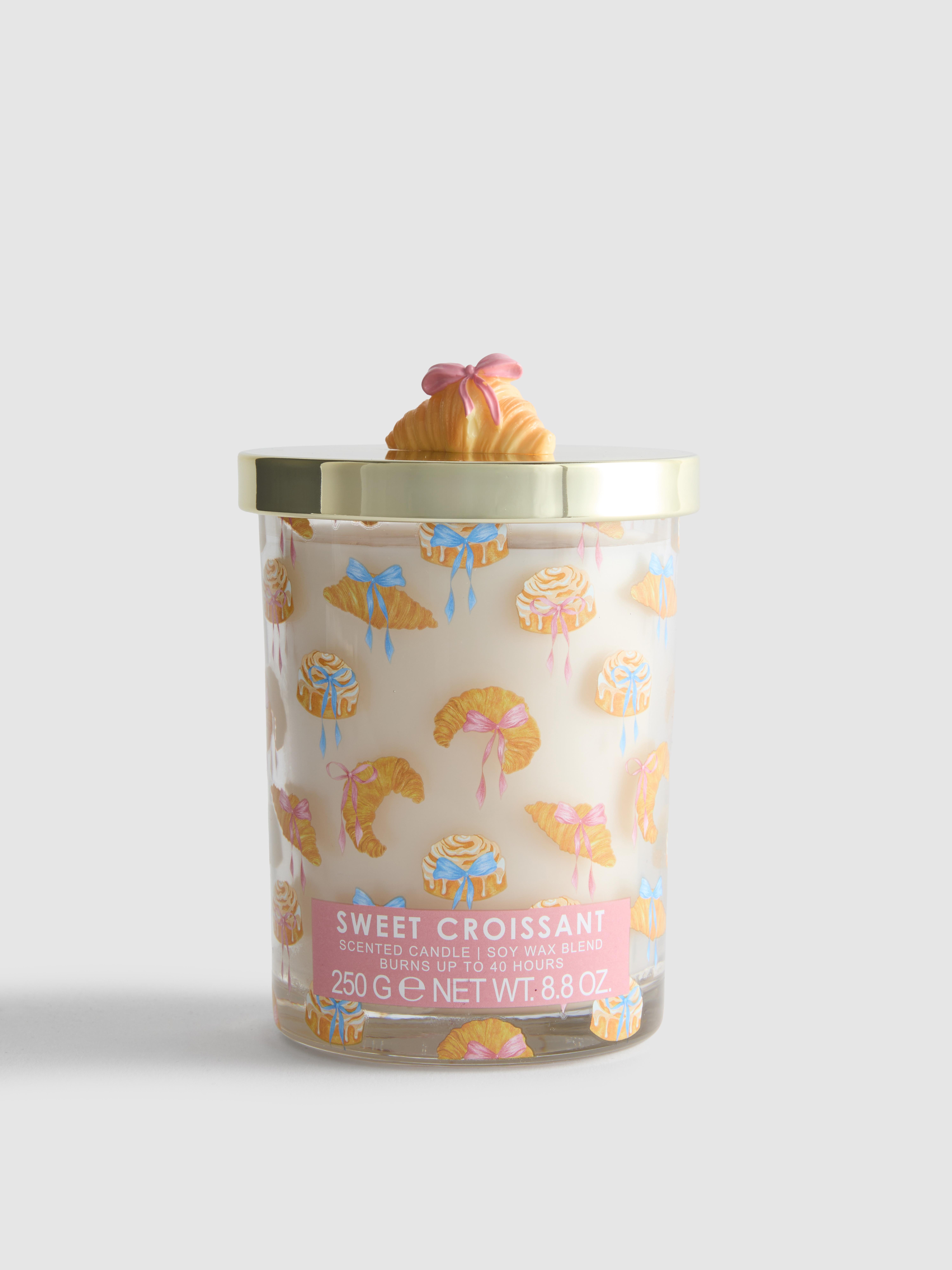 Scented Candle In Lidded Croissant Jar