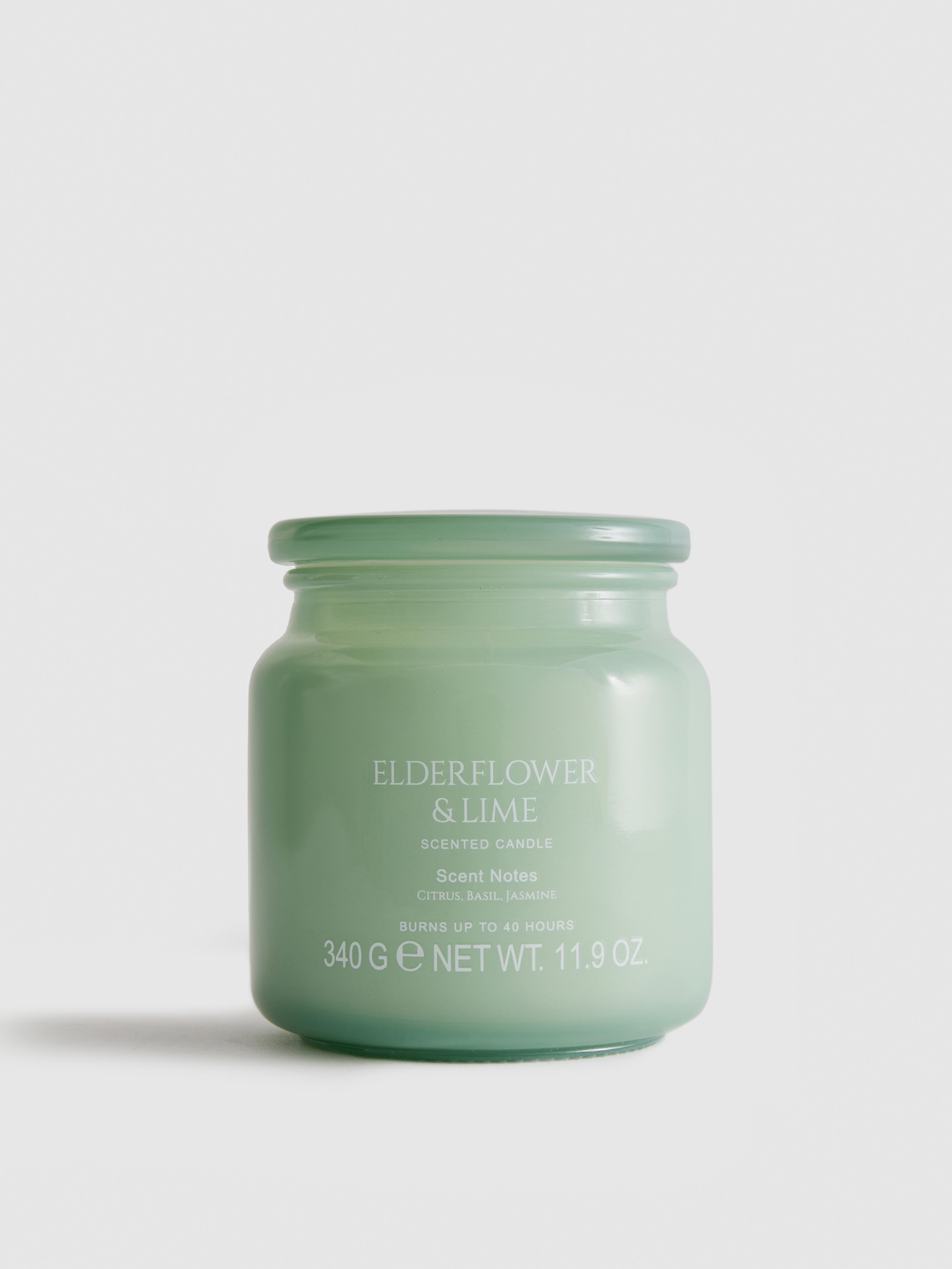 Green Large Scented Candle In Lidded J