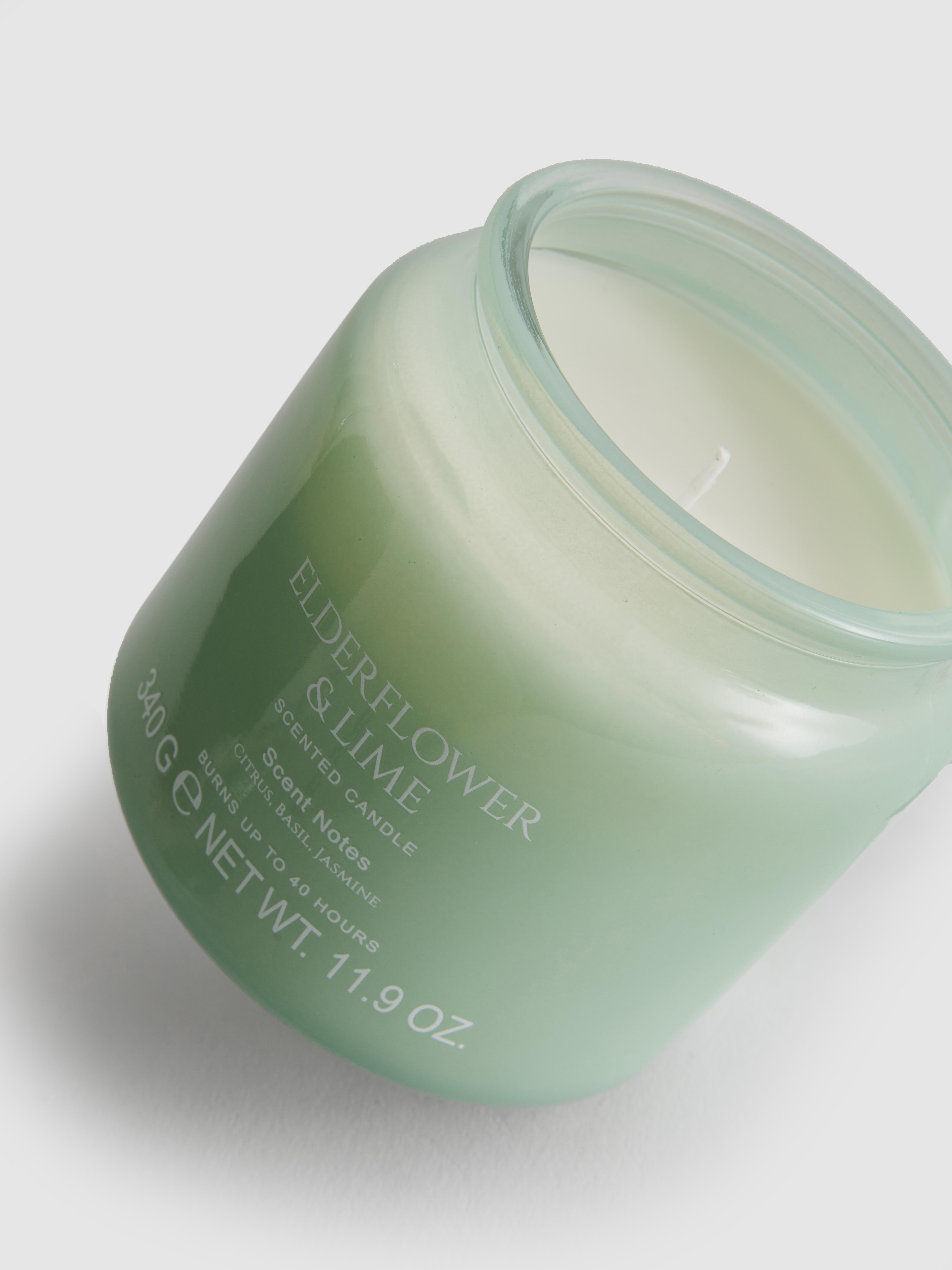 Green Large Scented Candle In Lidded J