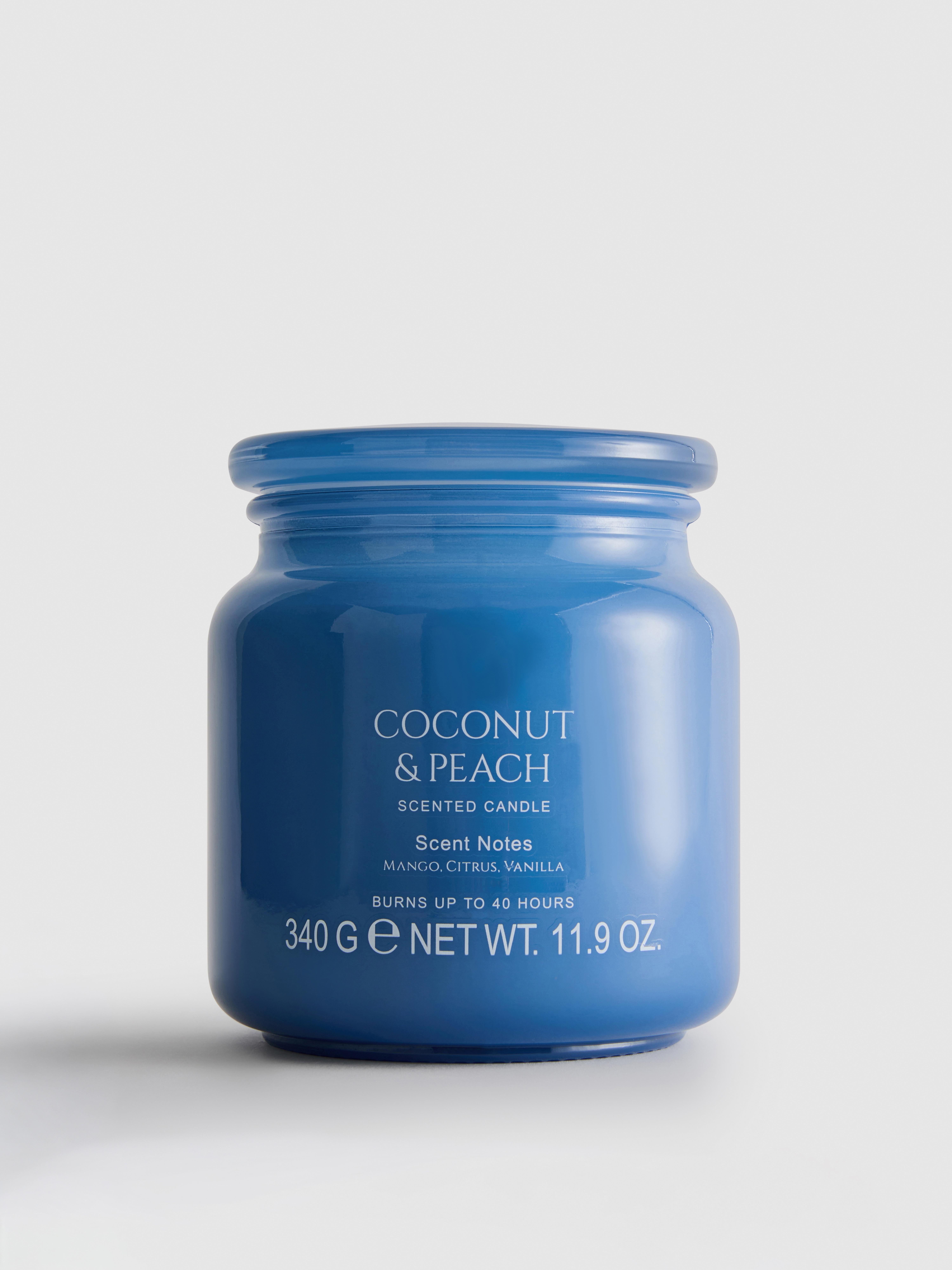 Große Duftkerze im Gefäß mit Deckel Blau