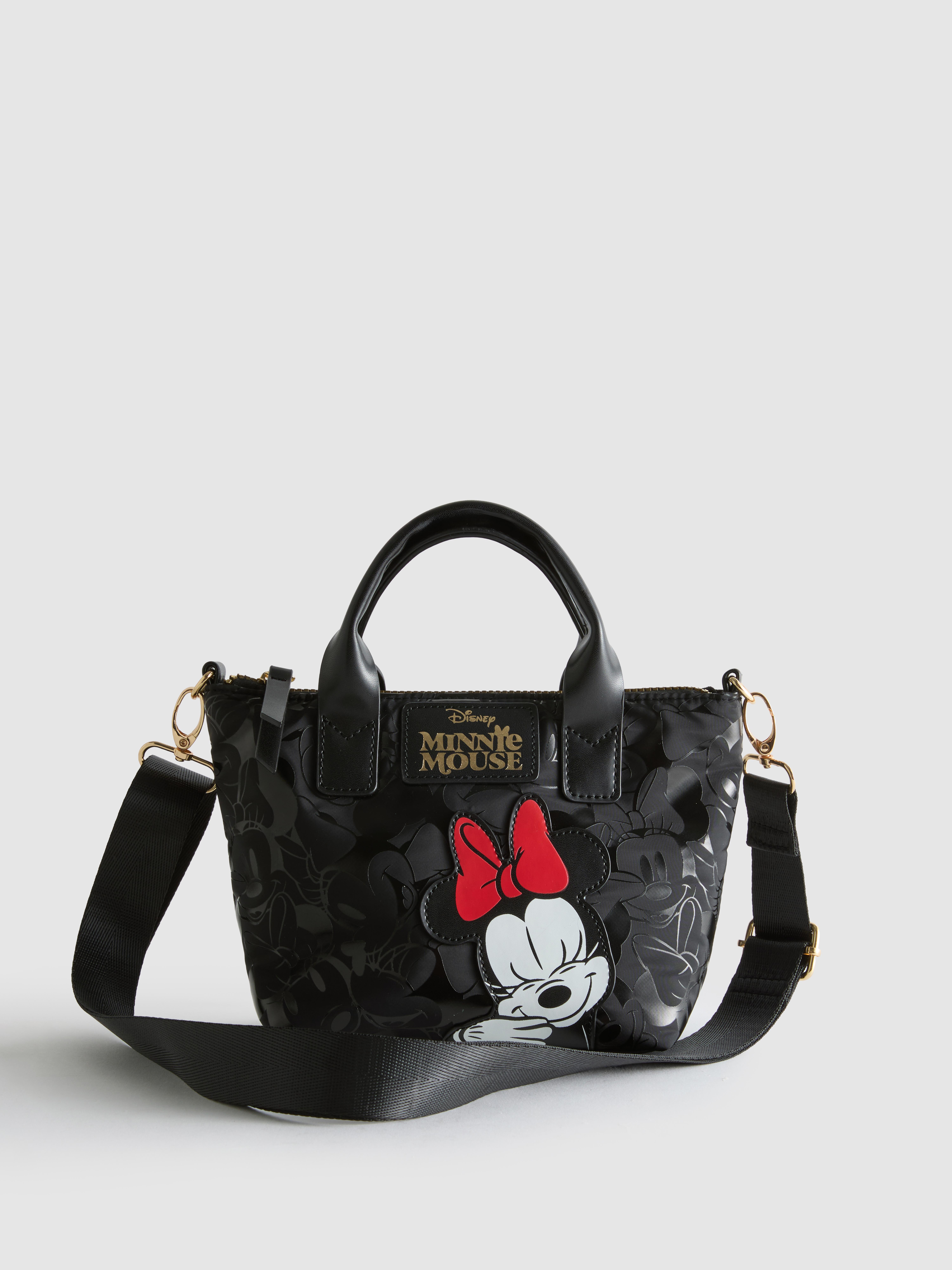 Women's Black Disney’s Minnie Mouse Crossbody Shopper Bag