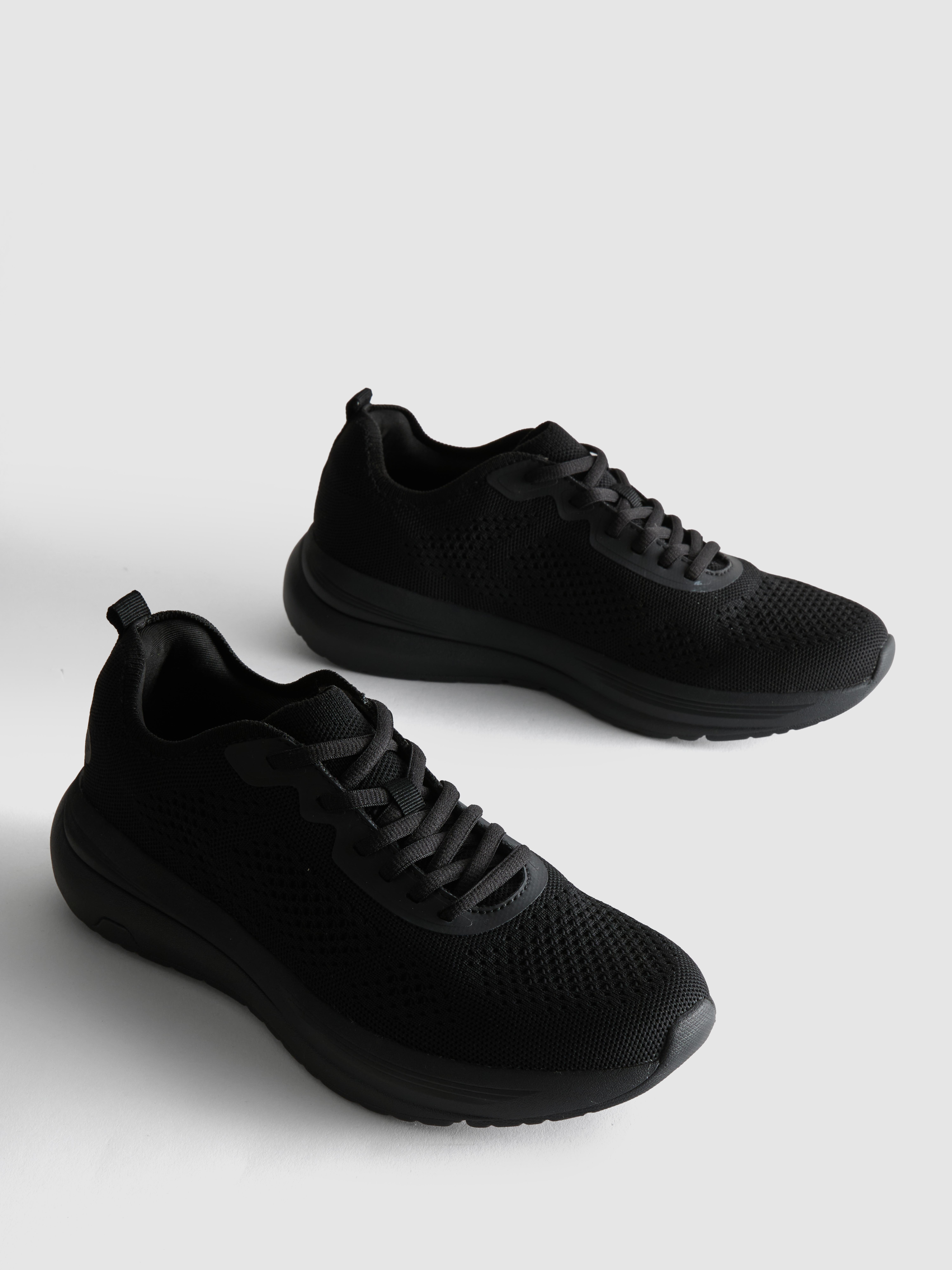 Women's Knitted Lace-Up Sneakers