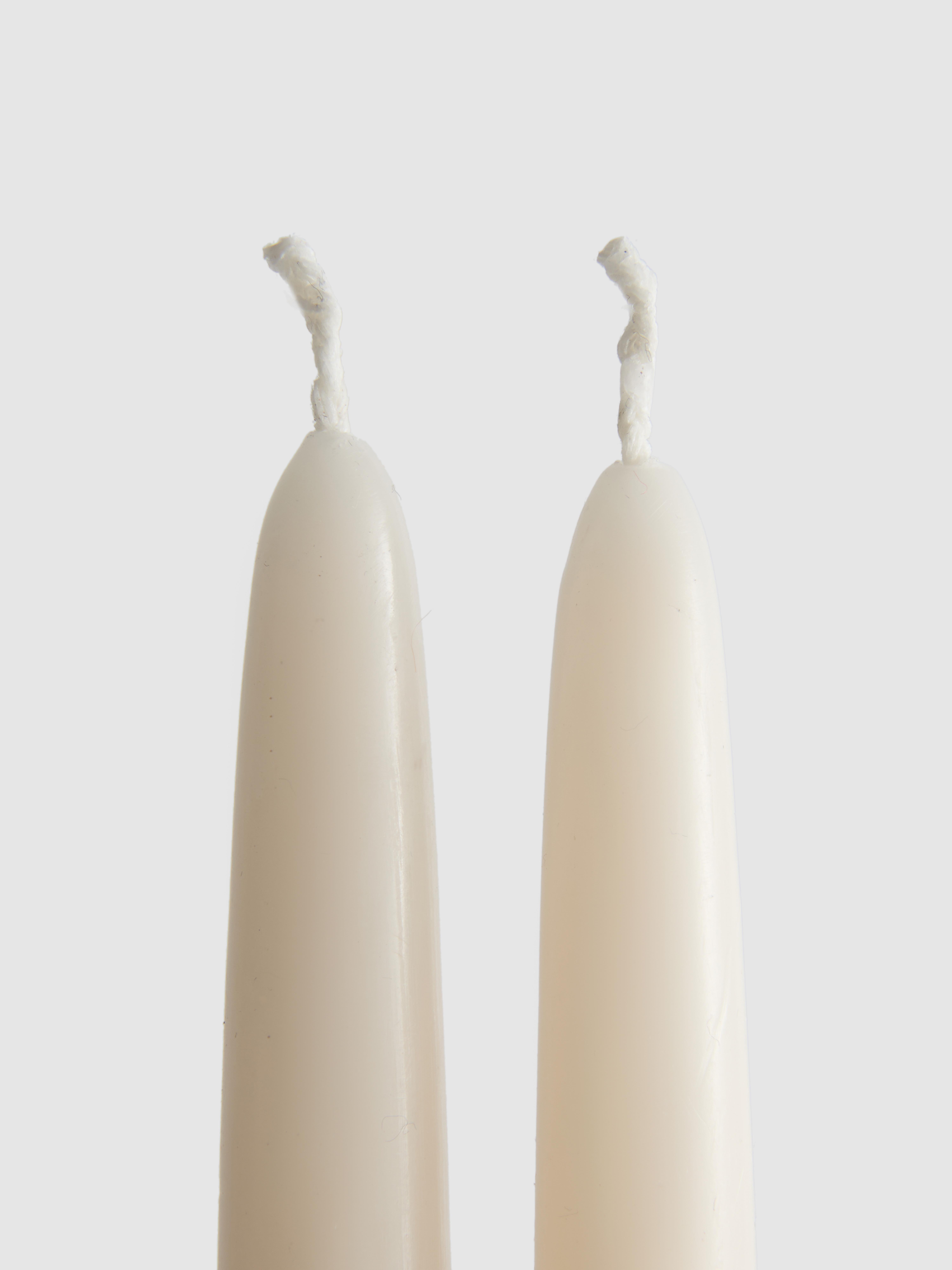Lot de 2 chandelles Blanc