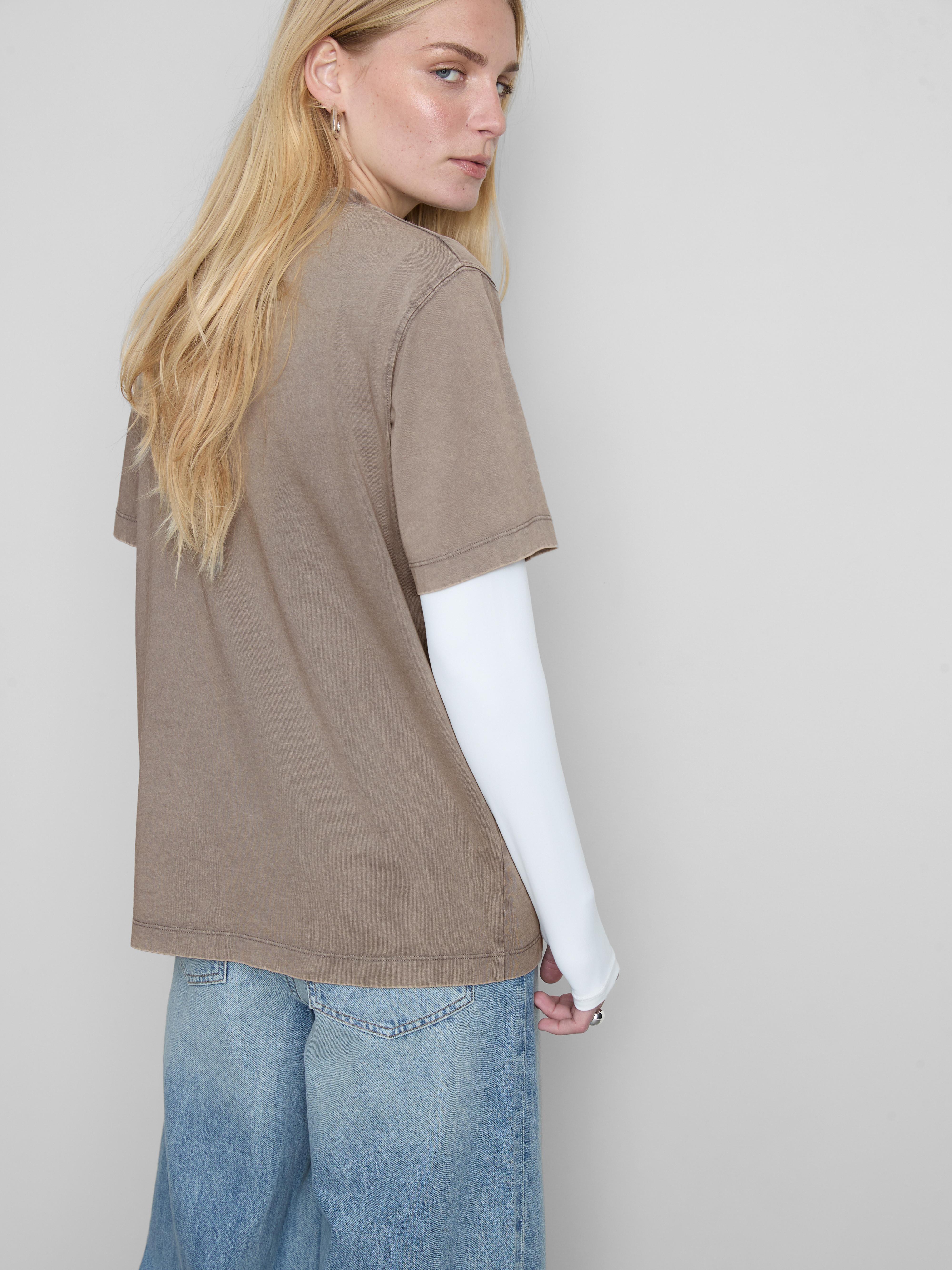 Women's Charcoal Nirvana Foil Print T-Shirt