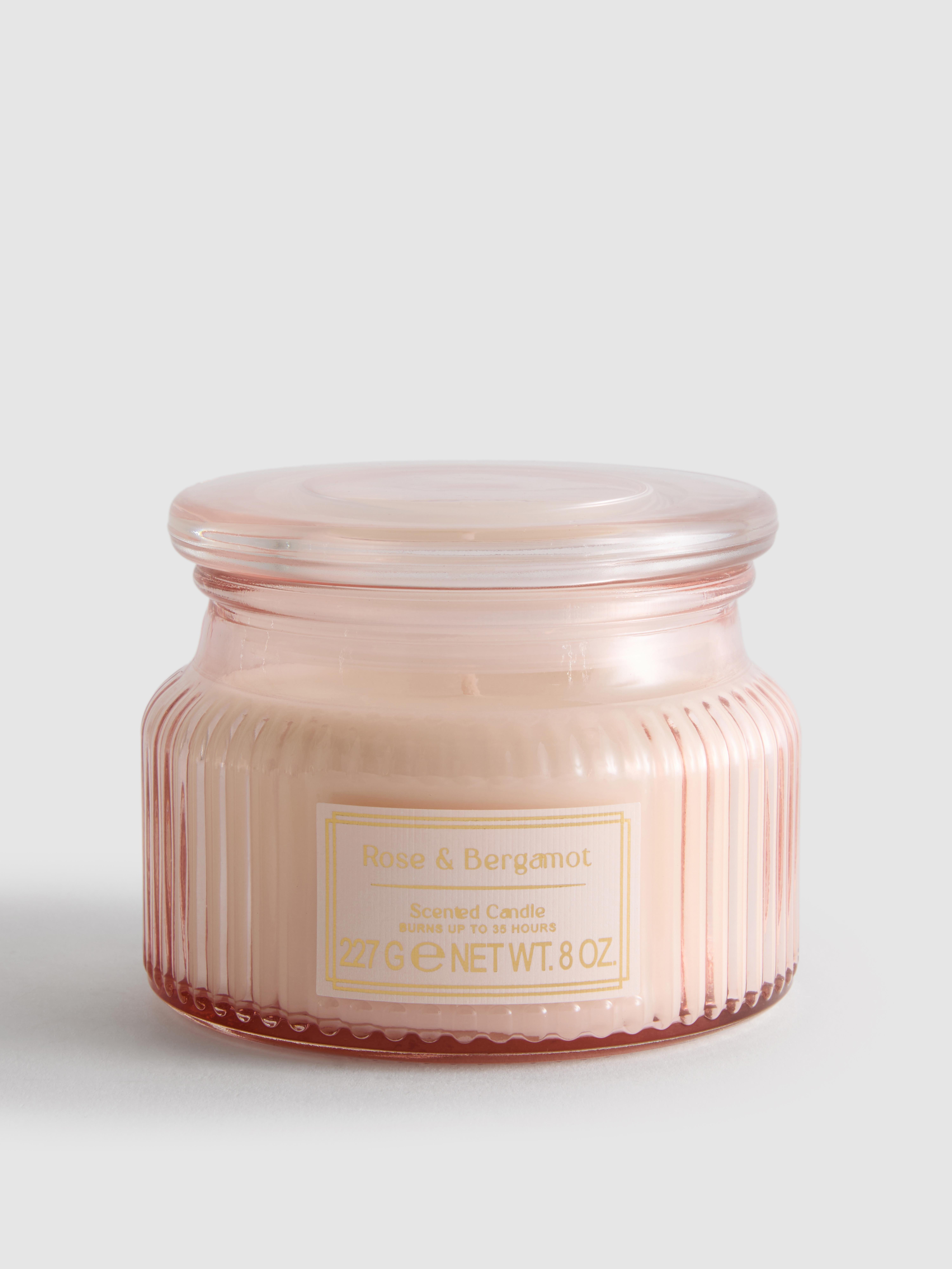 Blush Scented Candle In Fluted Glass J