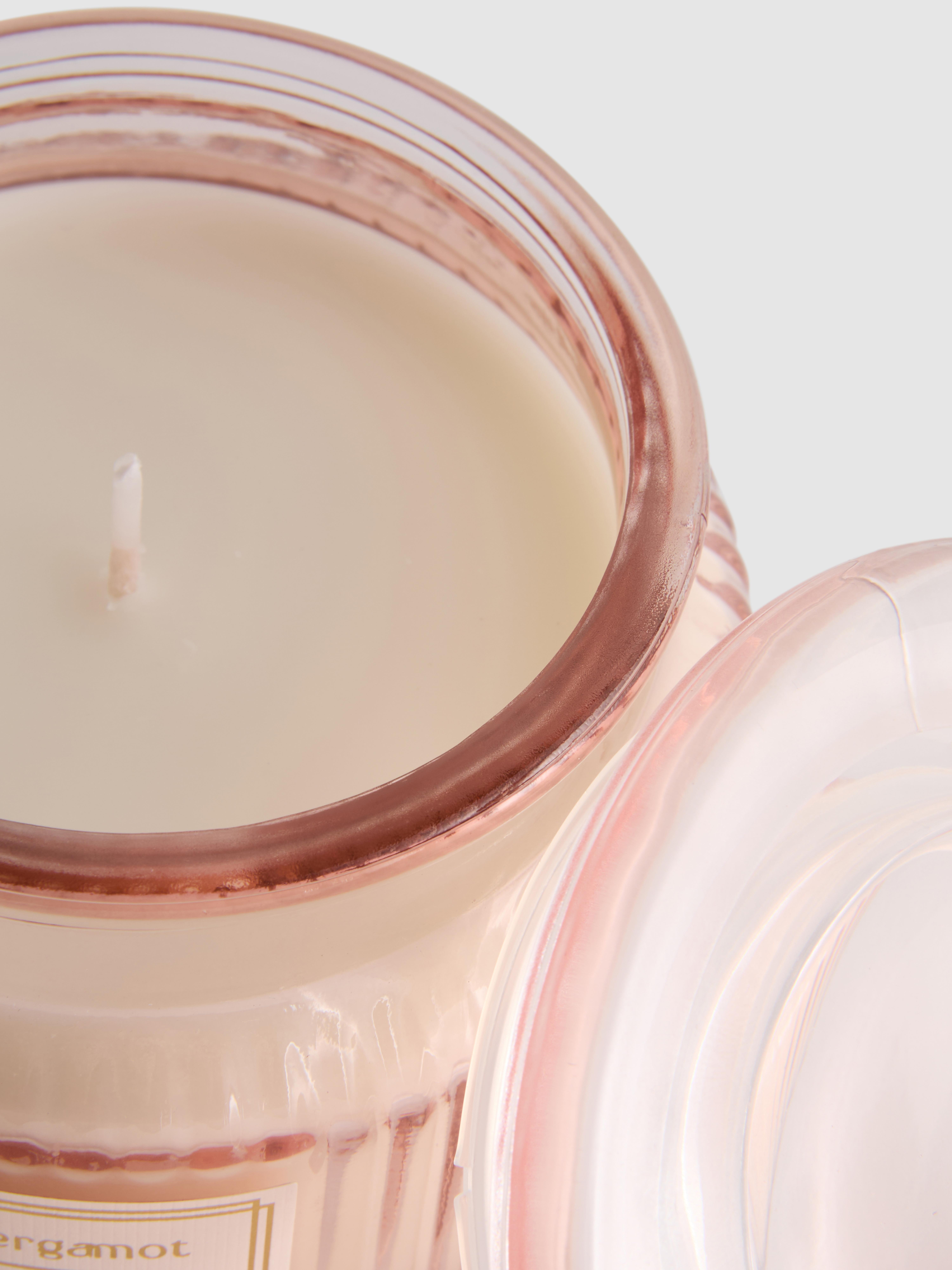 Blush Scented Candle In Fluted Glass J
