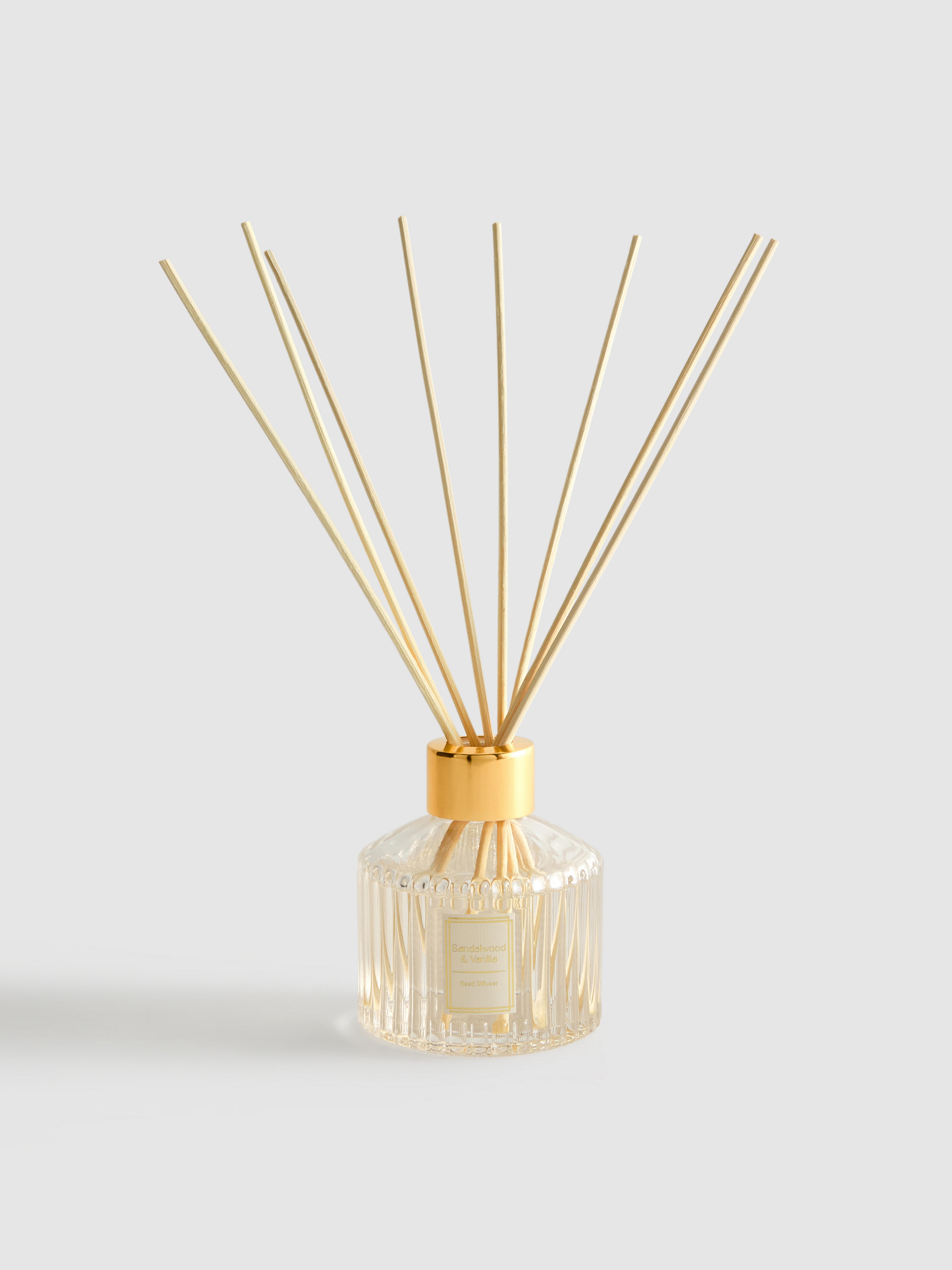 Cream Scented Reed Diffuser In Fluted Jar | Primark