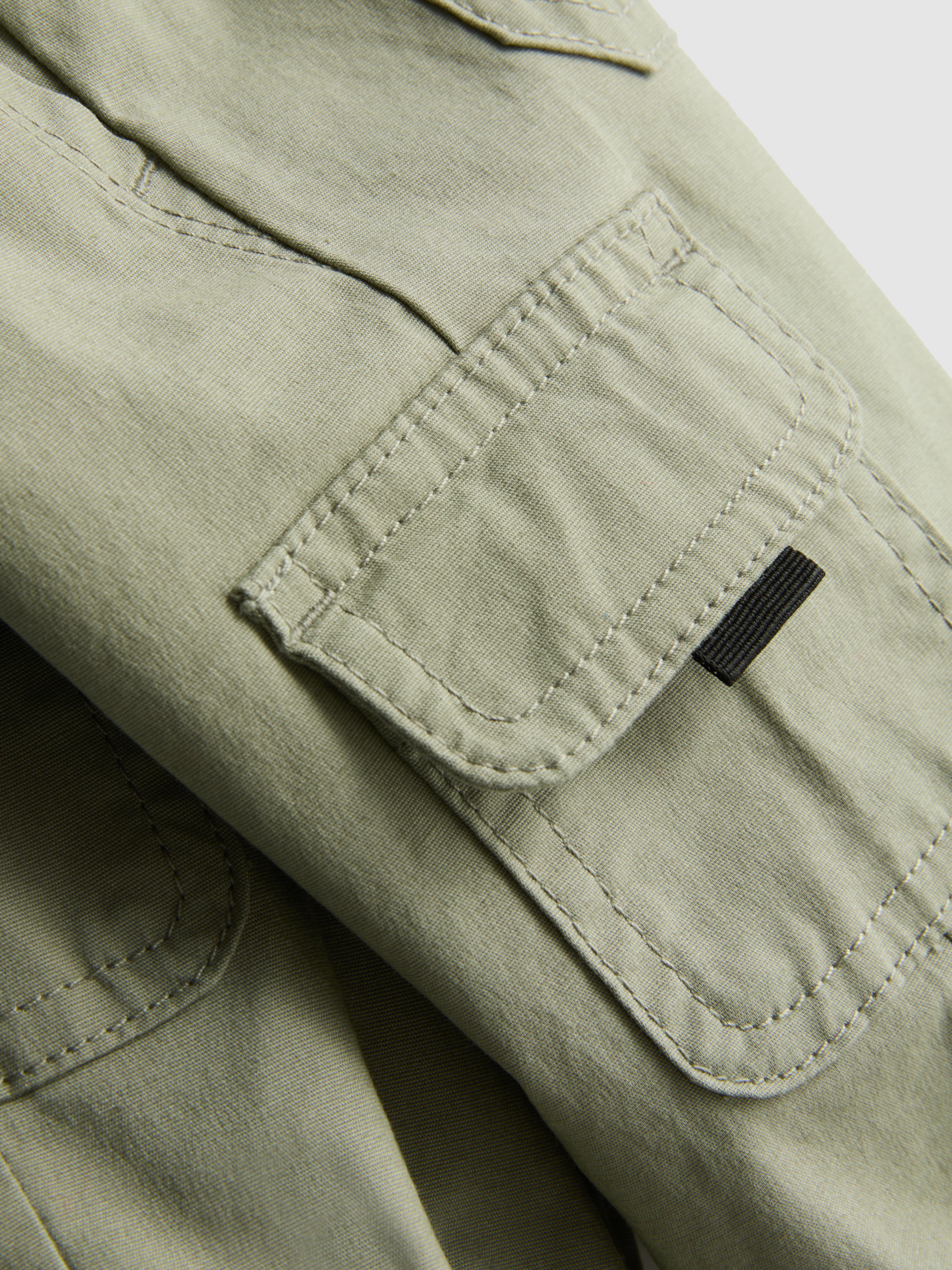 Baby Boys Olive 0-36mths | Cuffed Cargo Pants