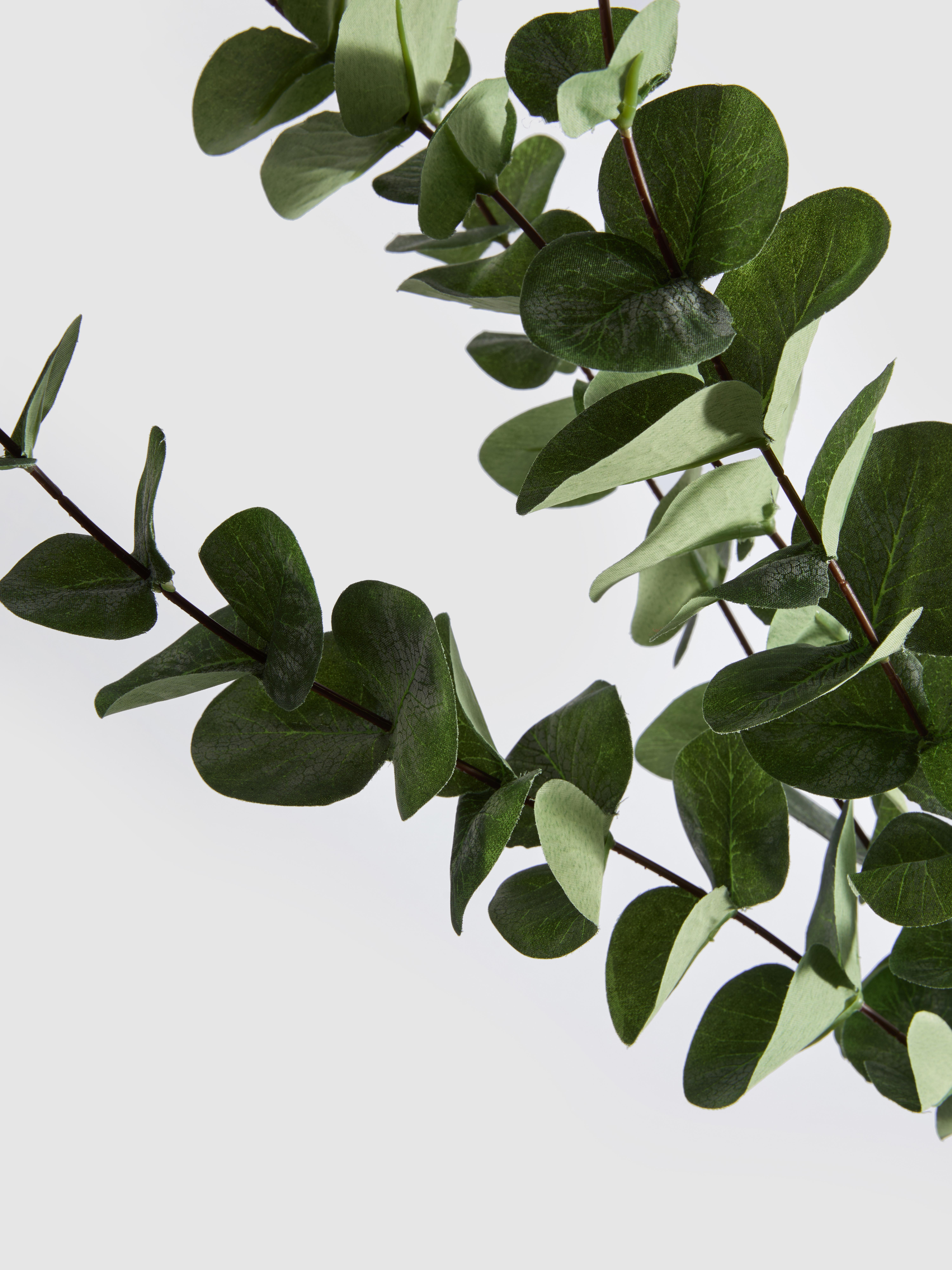 Decorazione eucalipto artificiale a stelo singolo