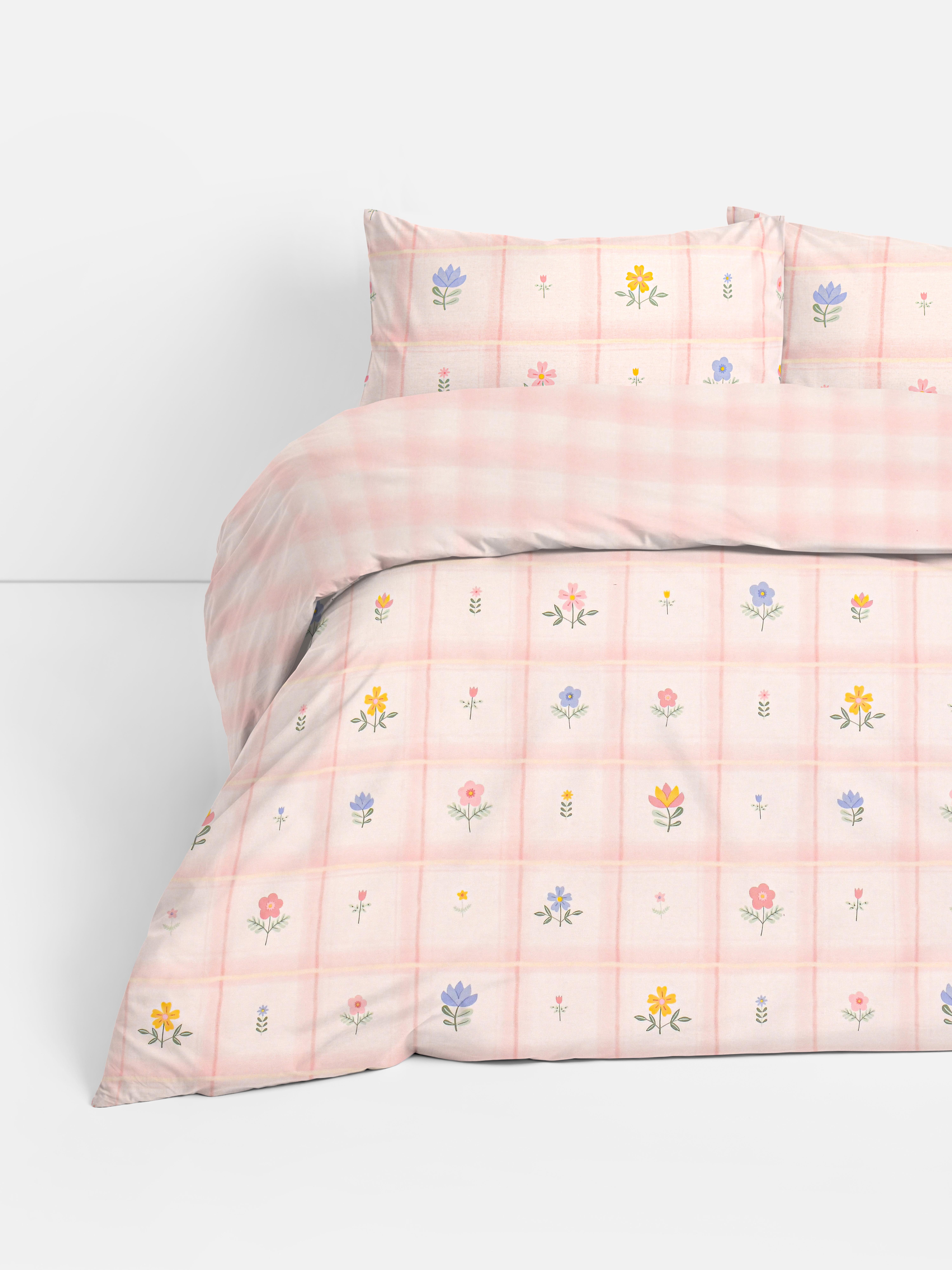 Floral Gingham Double Bedset