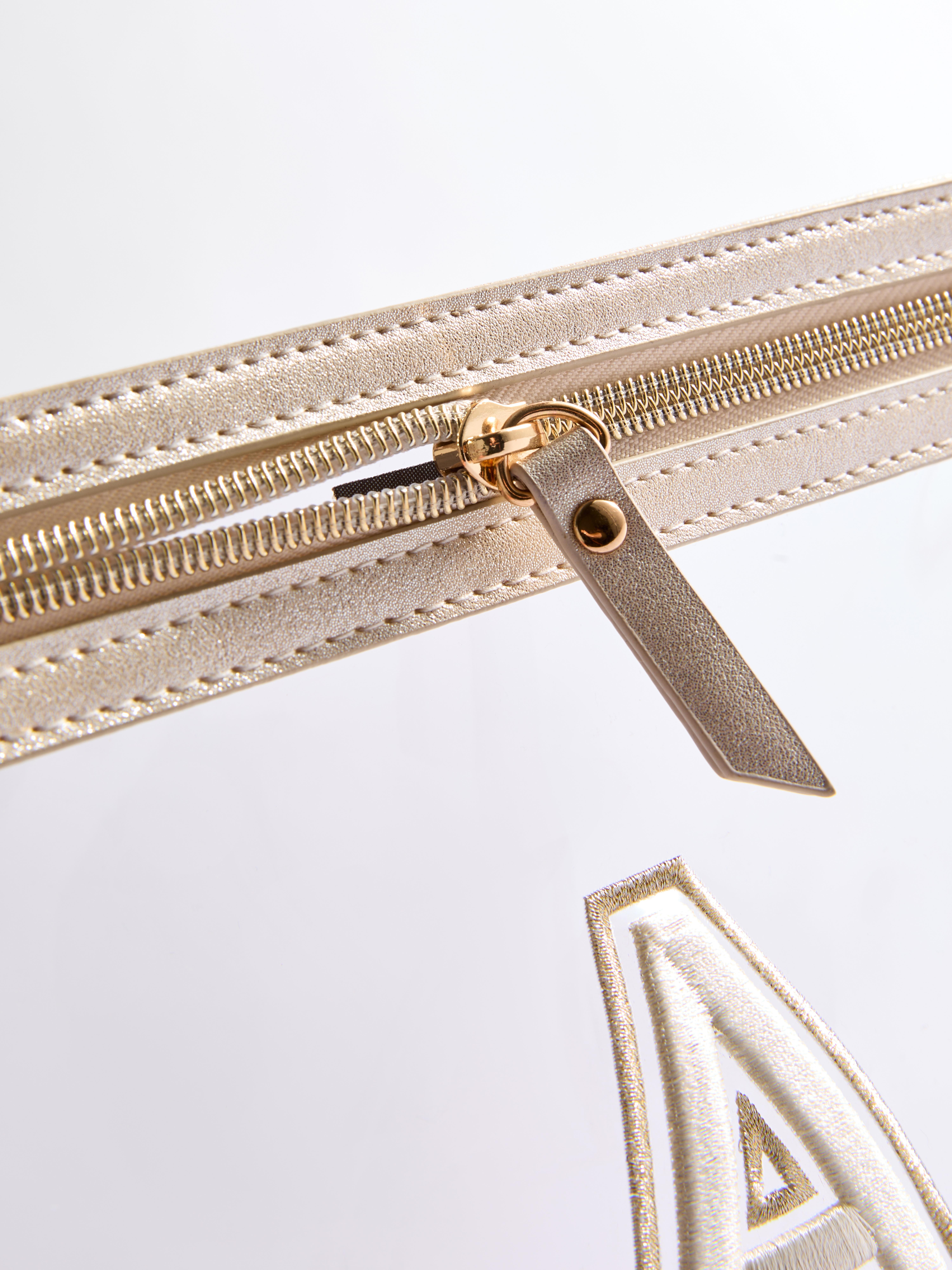 Transparent Initial Makeup Bag