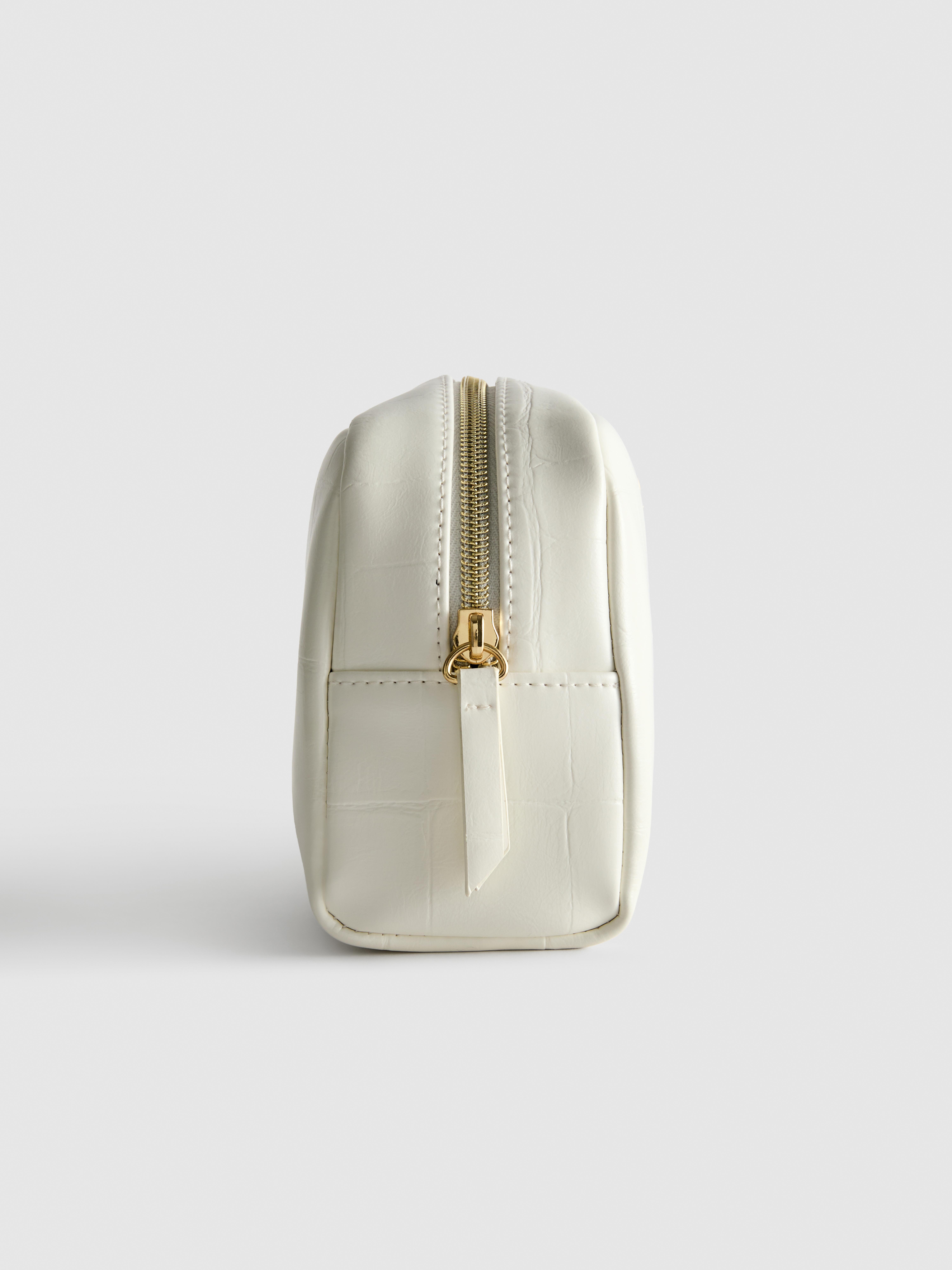 Faux Croc Makeup Bag