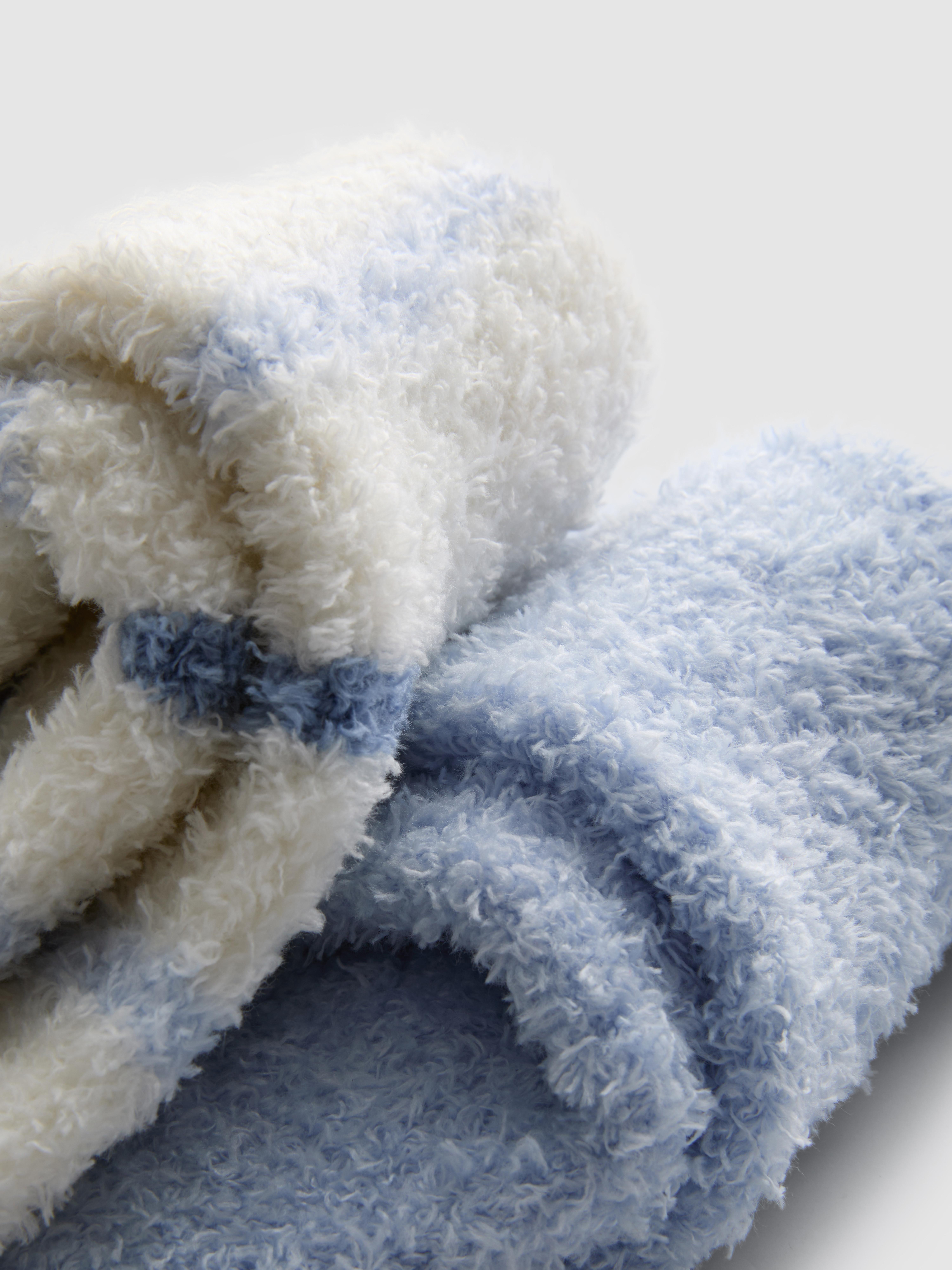 2pk Cozy Stripe-Detail Socks