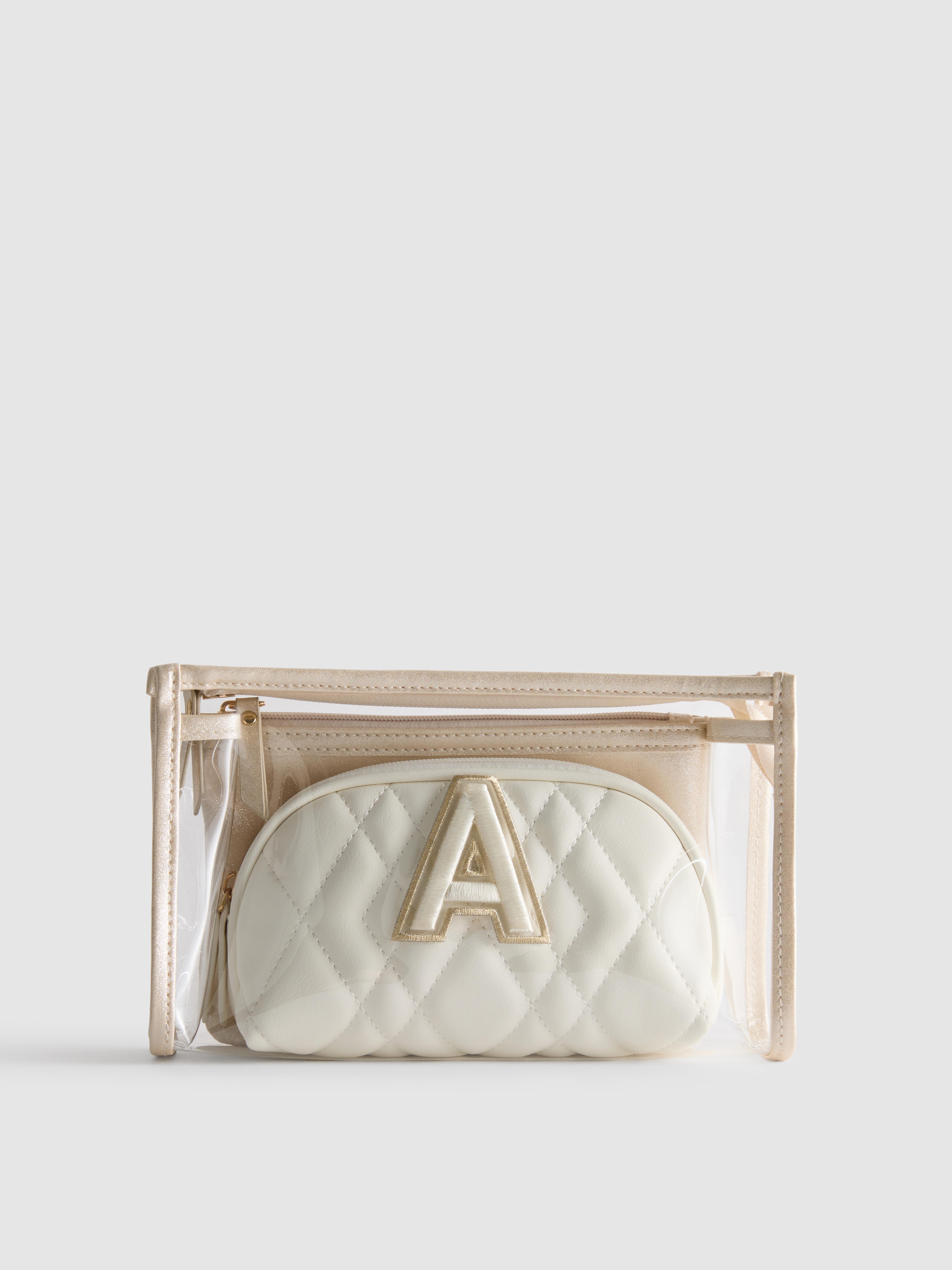 3-Piece Initial Wash Bag Set