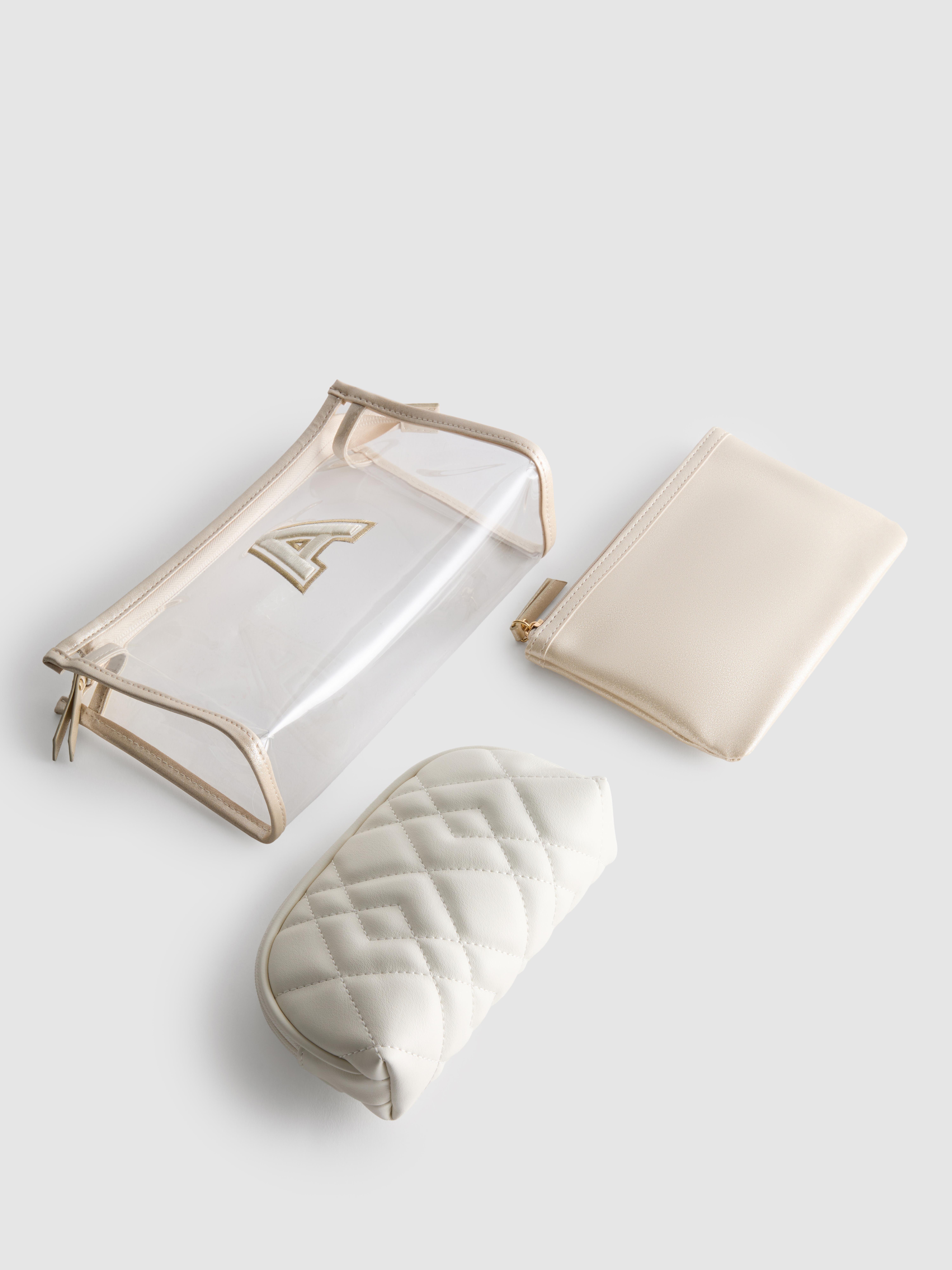 3-Piece Initial Wash Bag Set