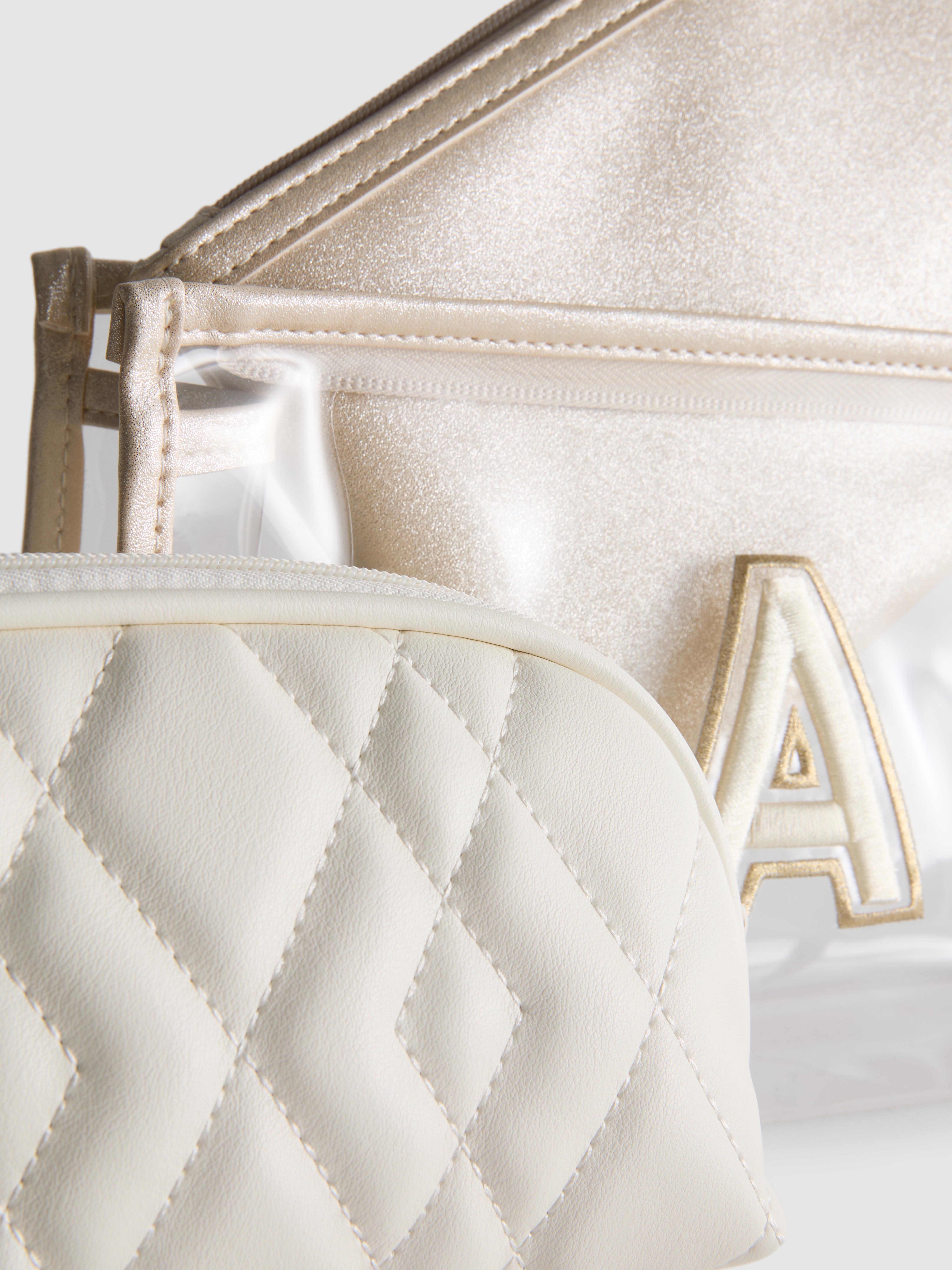 3-Piece Initial Wash Bag Set