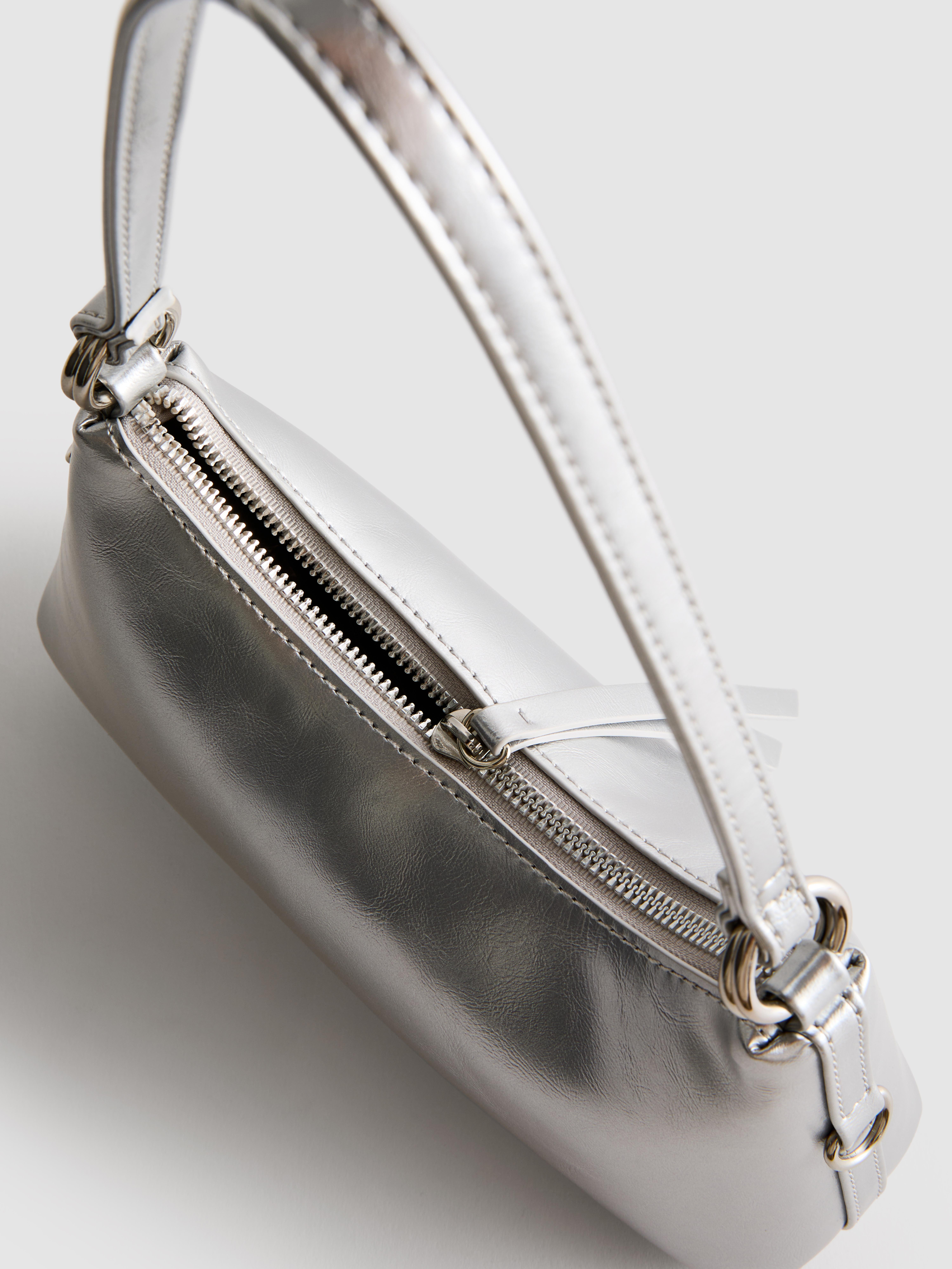 Women's Silver Faux Leather Shoulder Bag | Primark