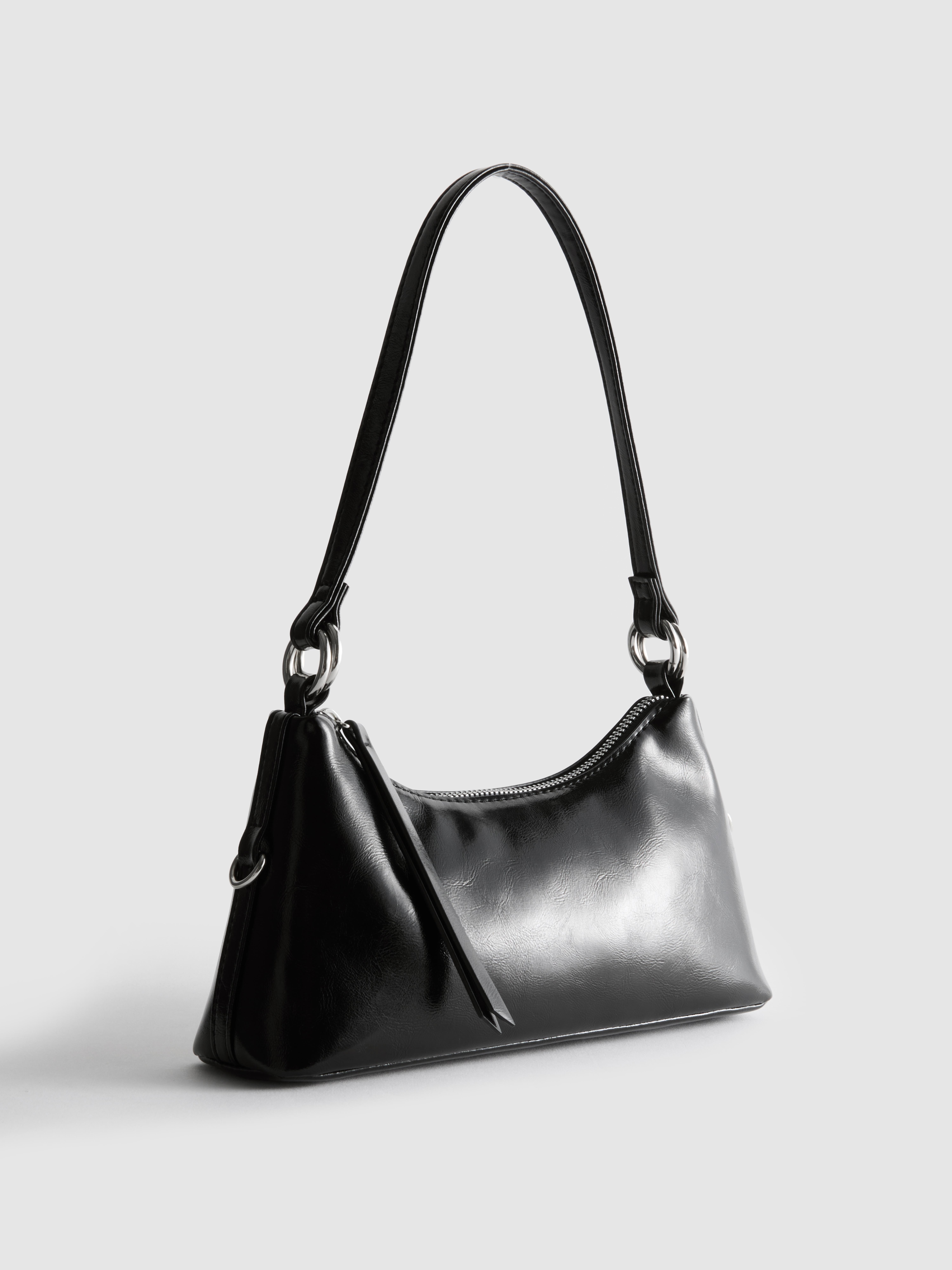 Faux Leather Shoulder Bag